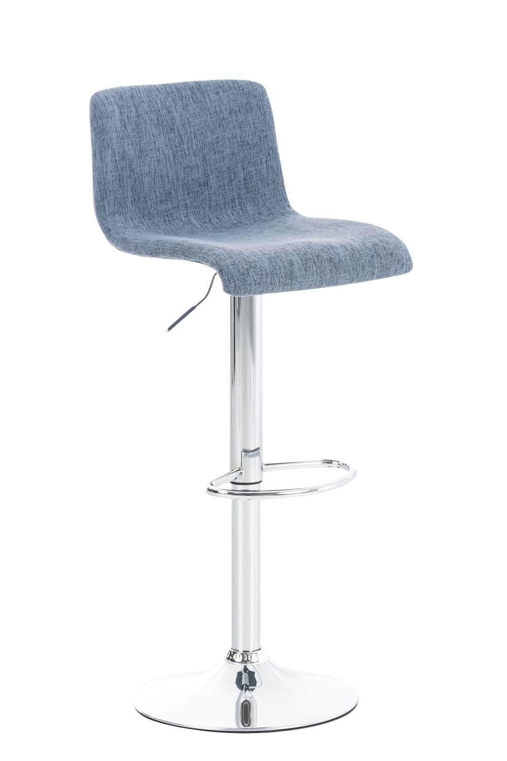 CLP Barhocker Hoover Stoff C Farbe: blau, Material Gestell: Metall in Chromoptik