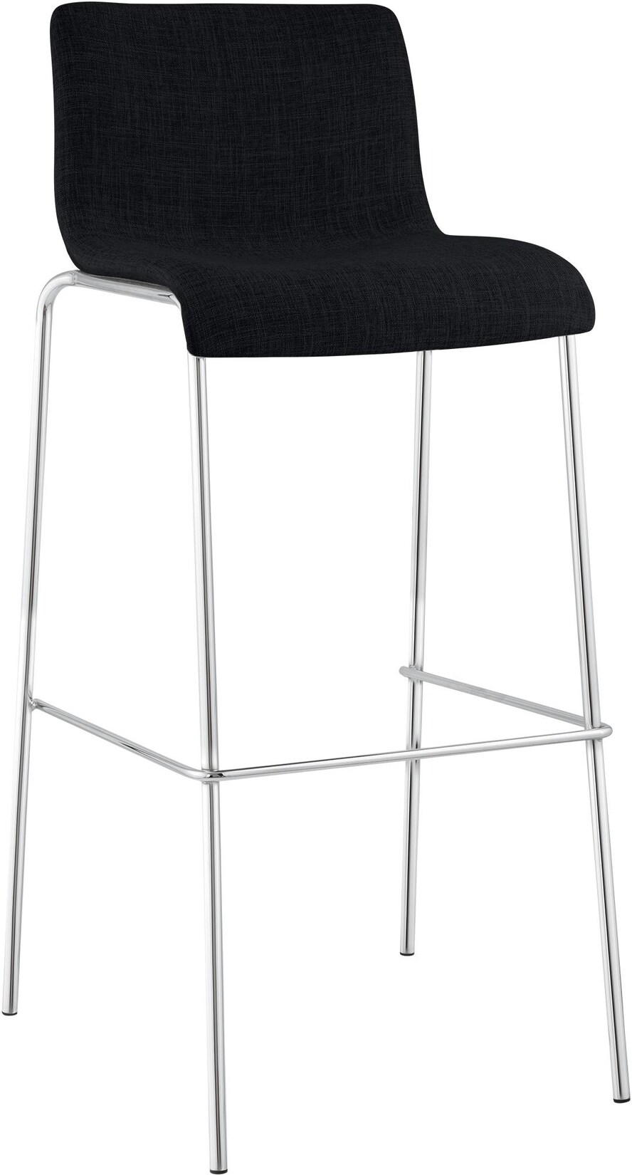 CLP Barhocker mit Lehne Hover, Barstuhl stapelbar mit Stoffbezug, Stapelstuhl Metallgestell bis 150 kg belastbar