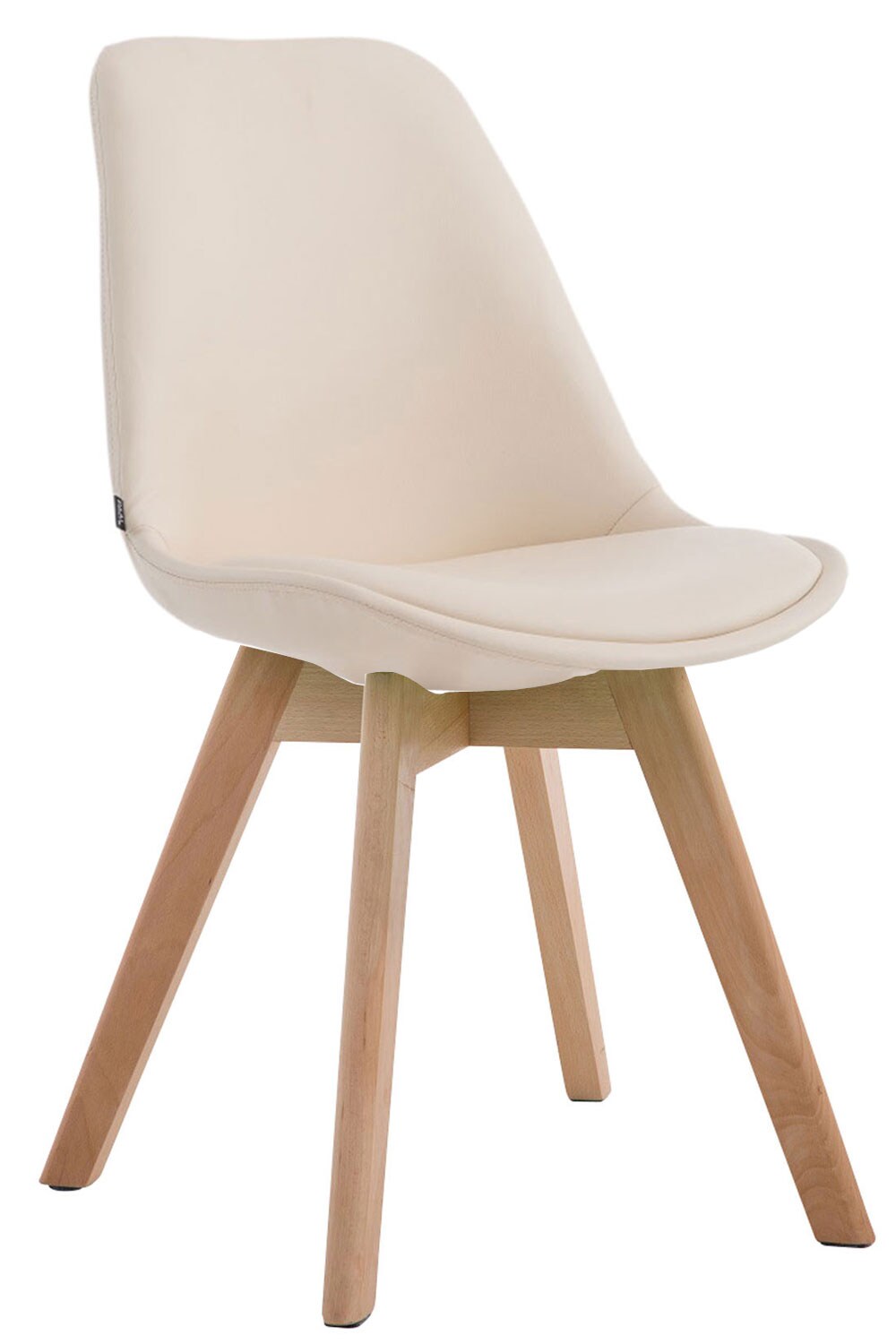 CLP Stuhl Manado Kunstleder Natura Farbe: creme, Gestell Farbe: natur