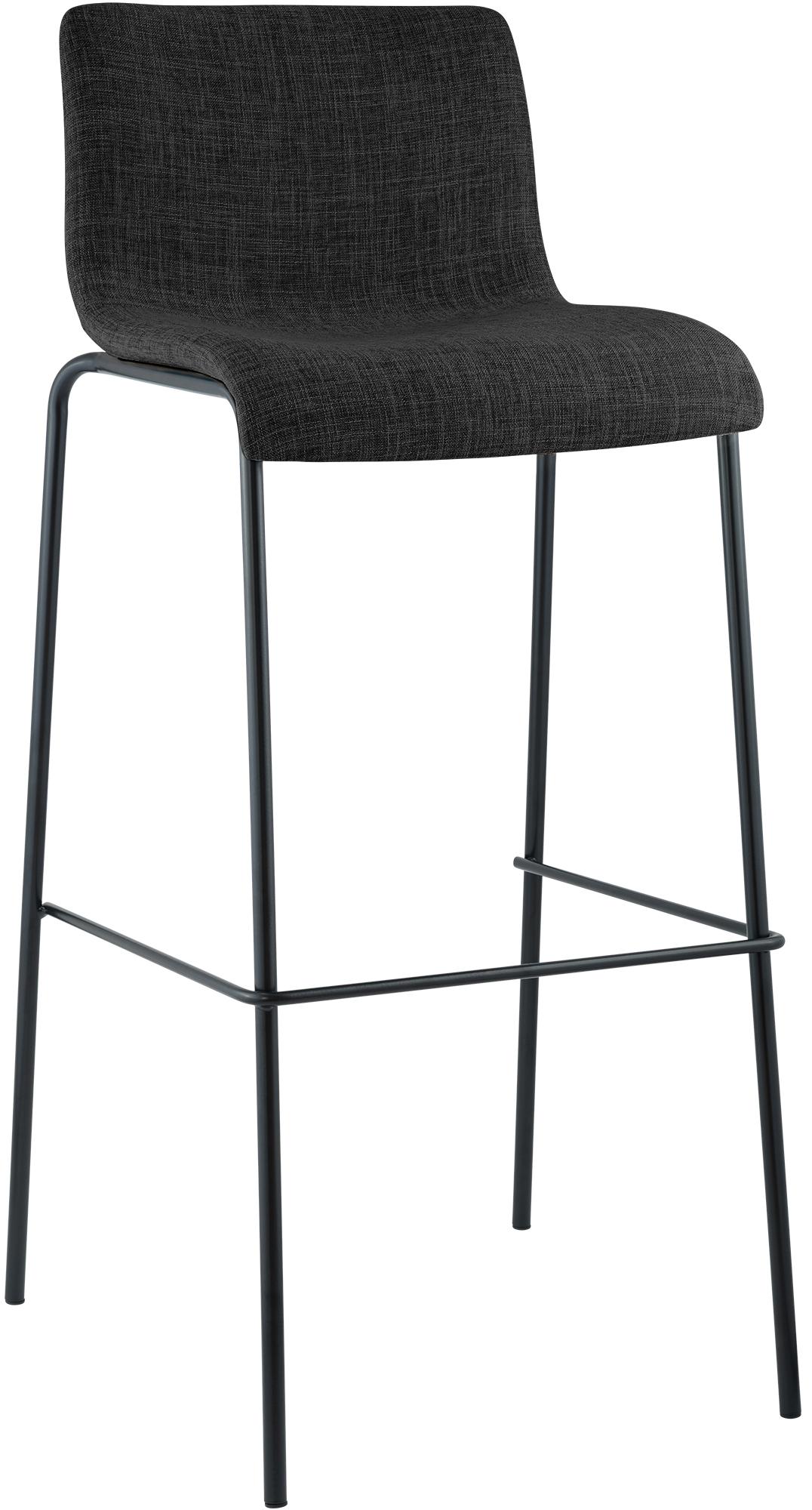CLP Barhocker mit Lehne Hover, Barstuhl stapelbar mit Stoffbezug, Stapelstuhl Metallgestell bis 150 kg belastbar - Bild 1
