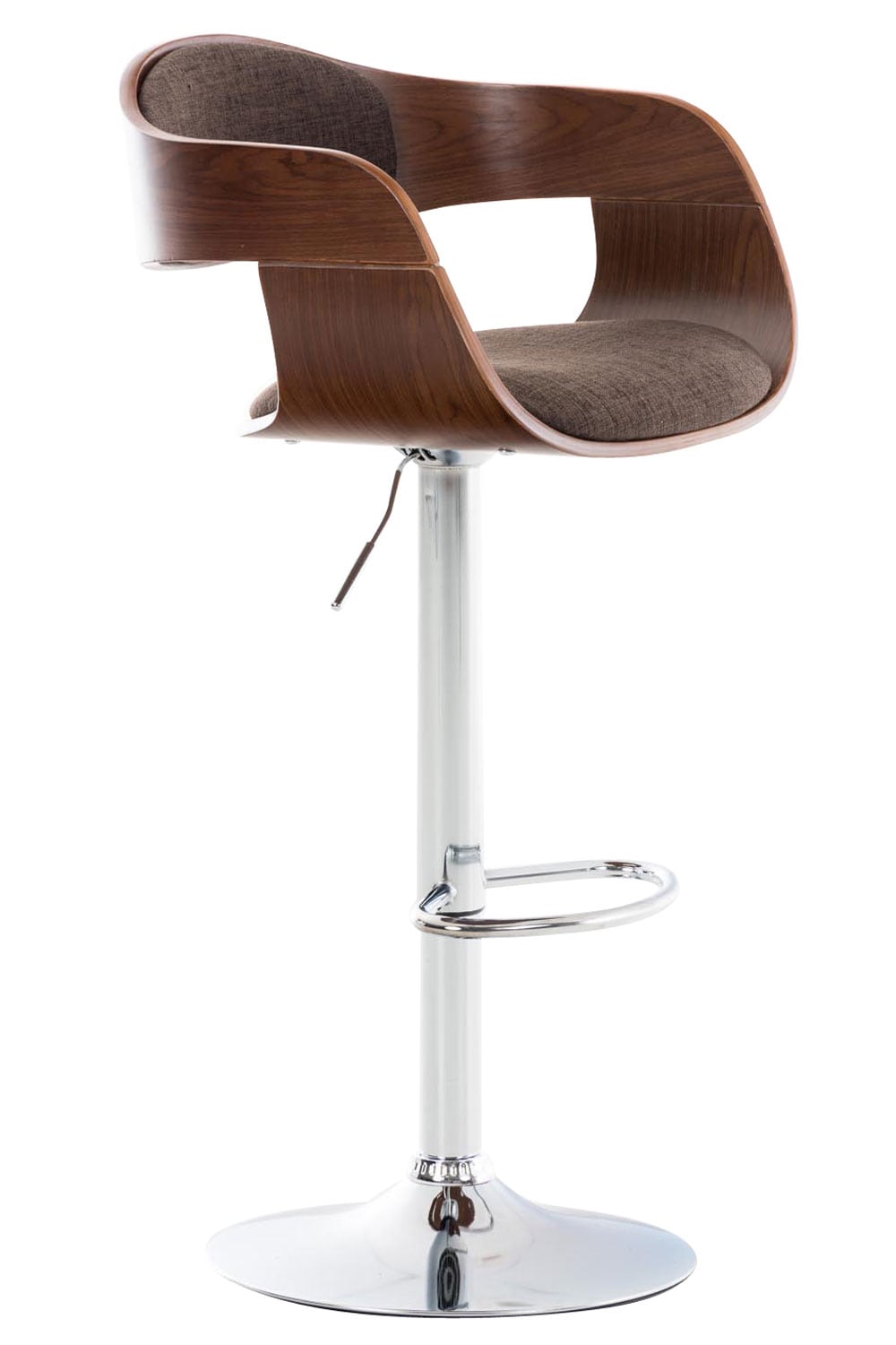 CLP Barhocker KINGSTON mit Stoffbezug und hochwertiger Polsterung I H&ouml;henverstellbarer Barstuhl mit robustem Metallgestell - Bild 1