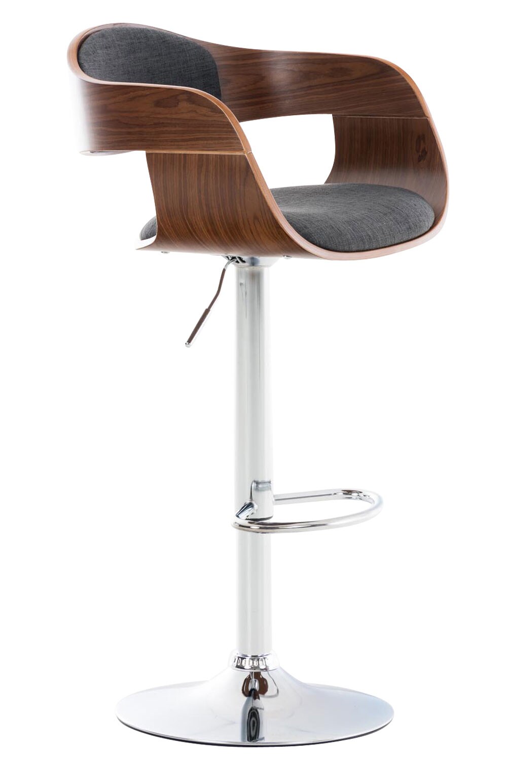 CLP Barhocker KINGSTON mit Stoffbezug und hochwertiger Polsterung I H&ouml;henverstellbarer Barstuhl mit robustem Metallgestell - Bild 1