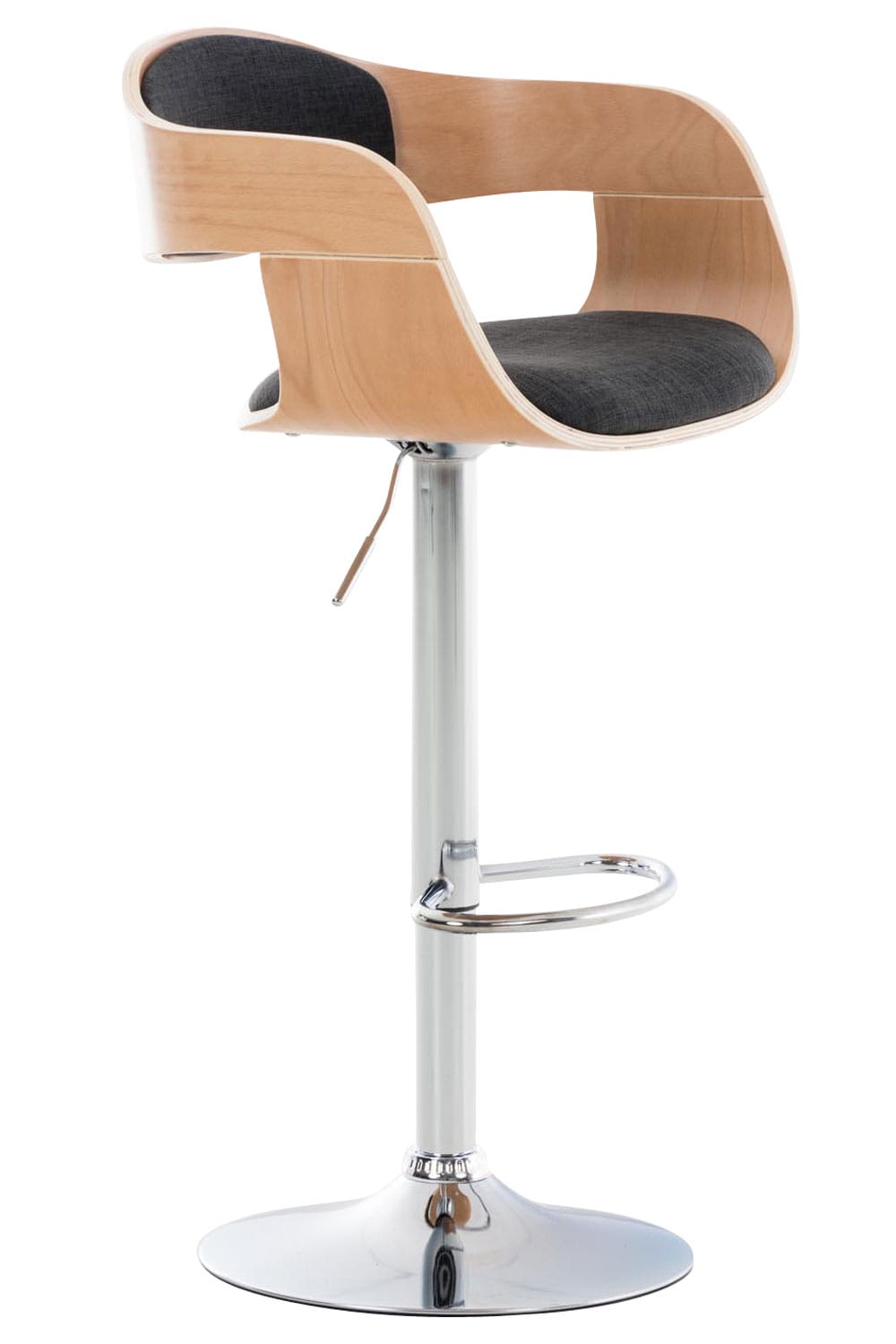 CLP Barhocker KINGSTON mit Stoffbezug und hochwertiger Polsterung I H&ouml;henverstellbarer Barstuhl mit robustem Metallgestell - Bild 1