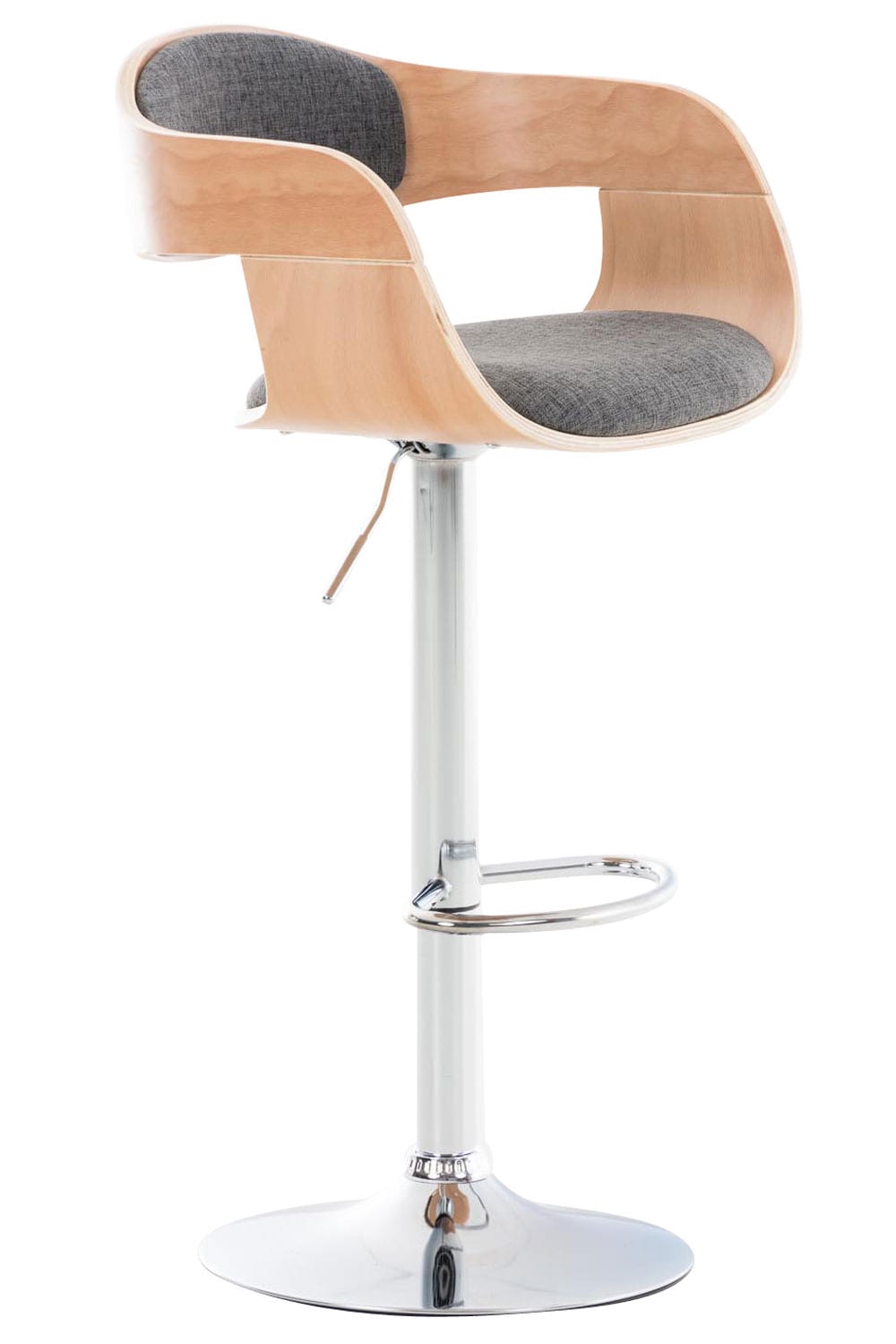 CLP Barhocker KINGSTON mit Stoffbezug und hochwertiger Polsterung I H&ouml;henverstellbarer Barstuhl mit robustem Metallgestell - Bild 1