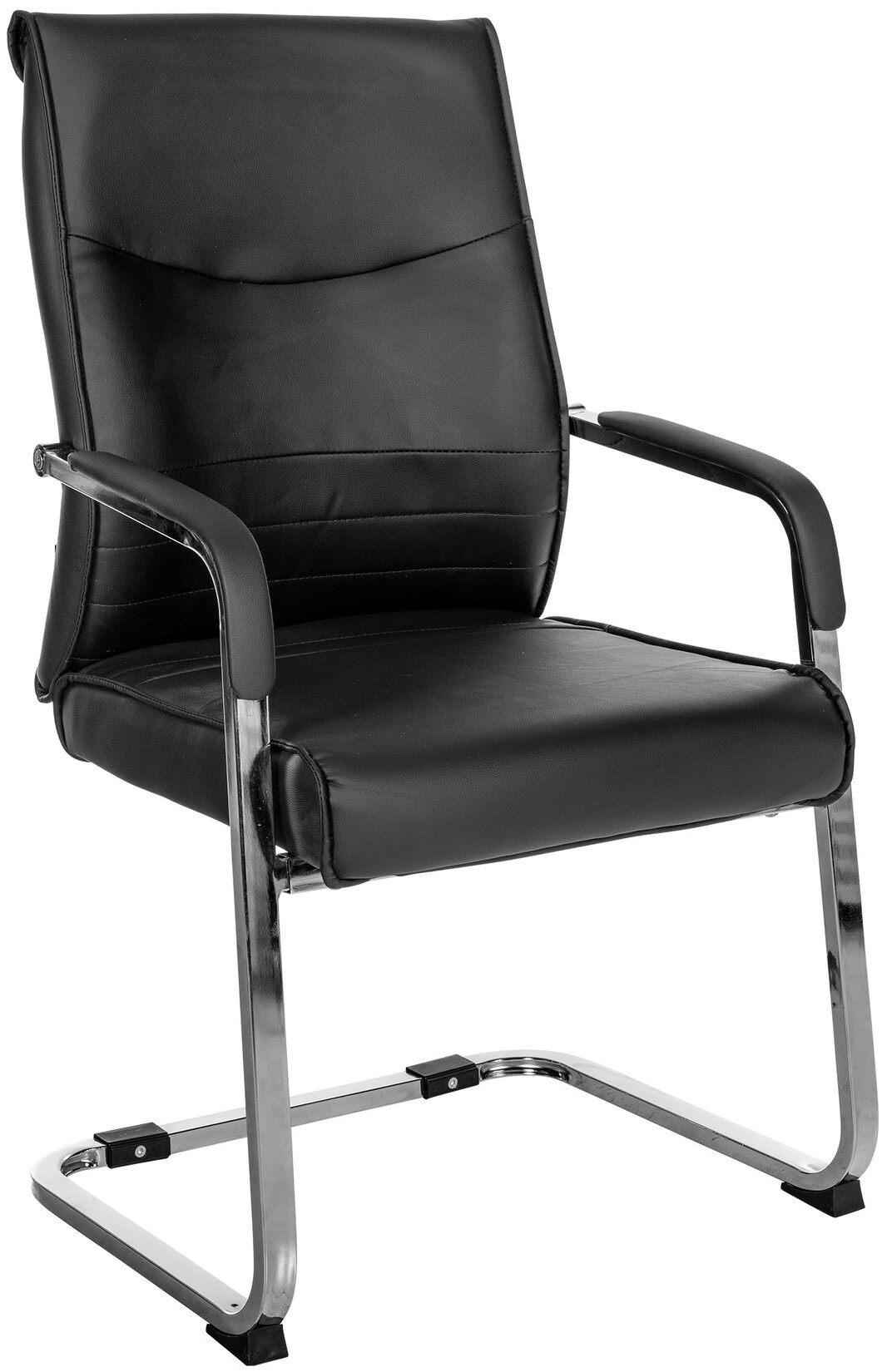 CLP Esszimmerstuhl Hobart, ergonomisch mit Armlehne, gepolstert Kunstleder, Metallgestell stabil, Besucher Konferenzstuhl modern | 04251563402855