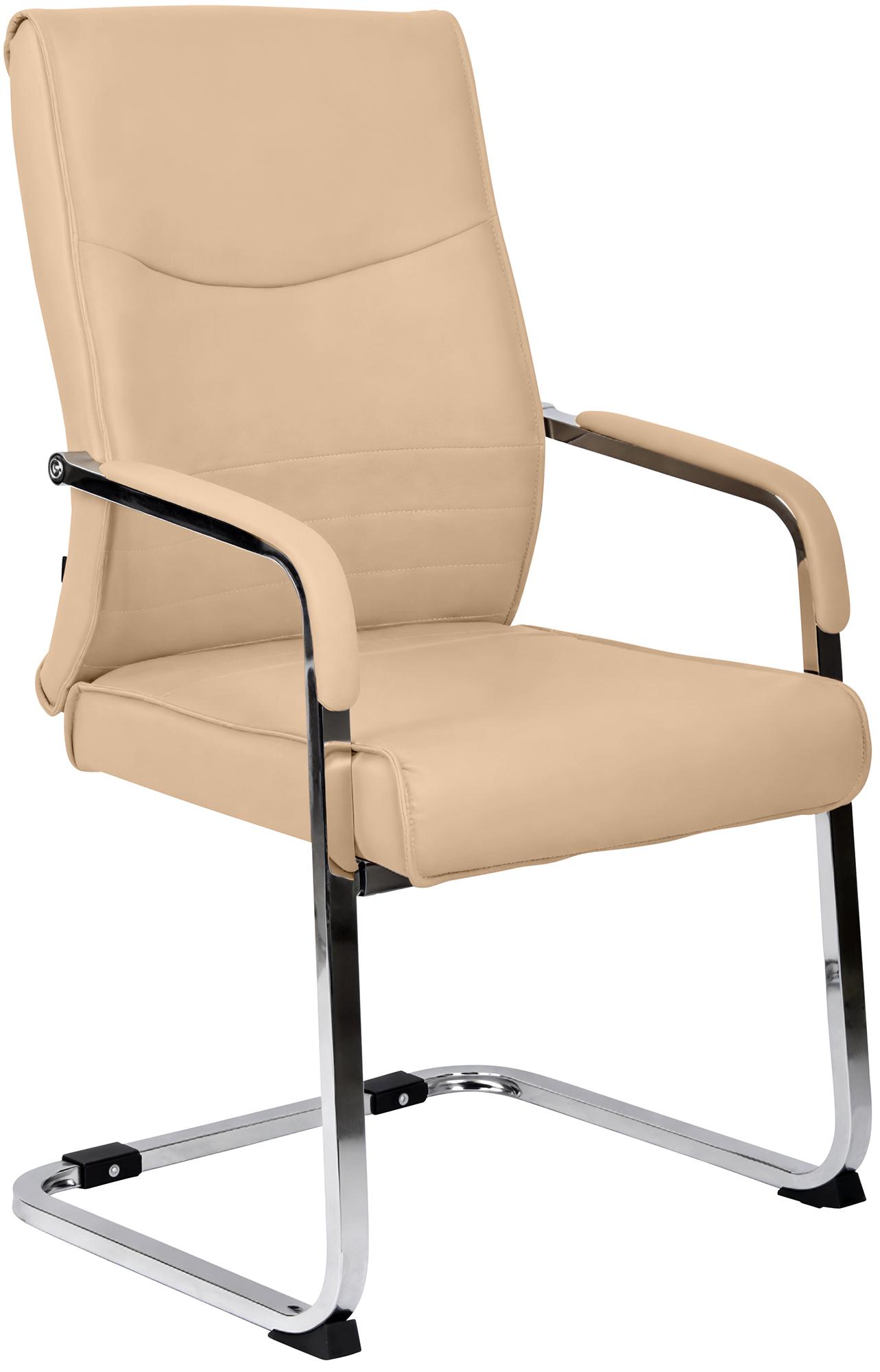 CLP Esszimmerstuhl Hobart, ergonomisch mit Armlehne, gepolstert Kunstleder, Metallgestell stabil, Besucher Konferenzstuhl modern - Bild 1