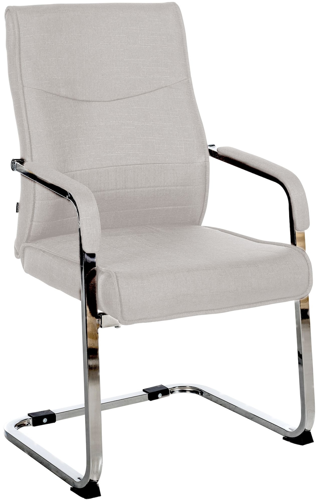 CLP Esszimmerstuhl ergonomisch Hobart, Freischwinger mit Armlehnen gepolstert, Metallgestell stabil, Konferenzstuhl modern