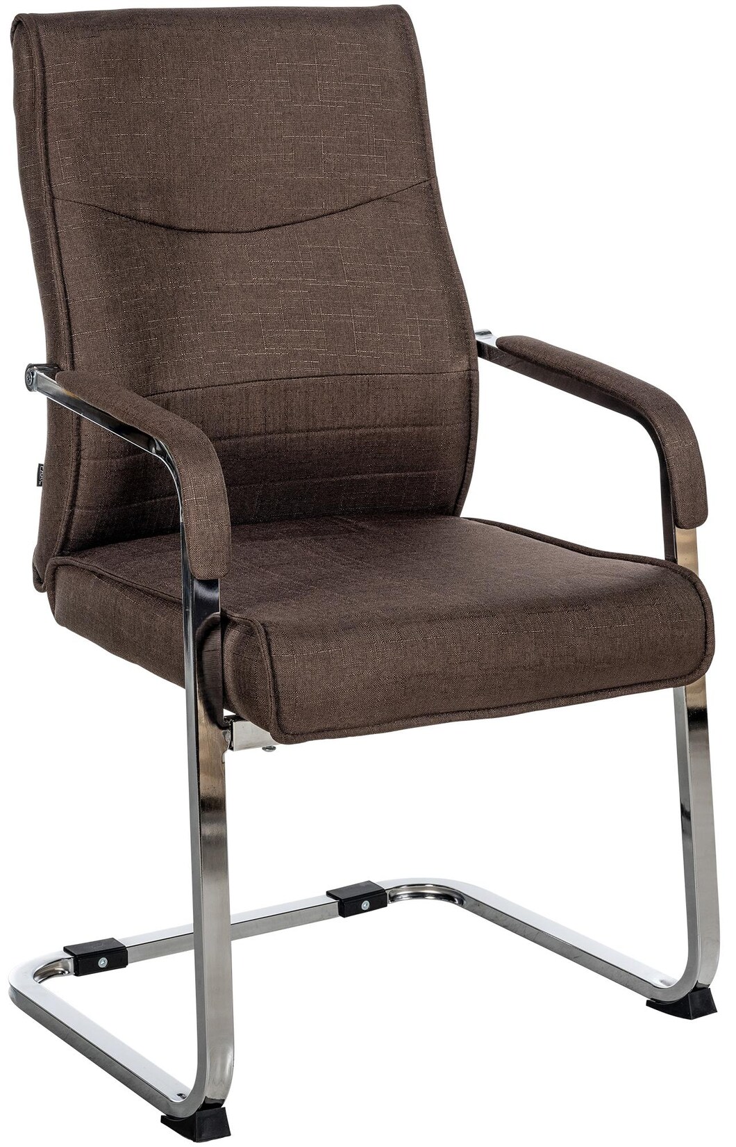 CLP Freischwinger Besucherstuhl Hobart I Stoff- oder Kunstlederbezug, Chromgestell und Gepolsterte Armlehnen I Ergonomischer Schwingstuhl | 04251563402756