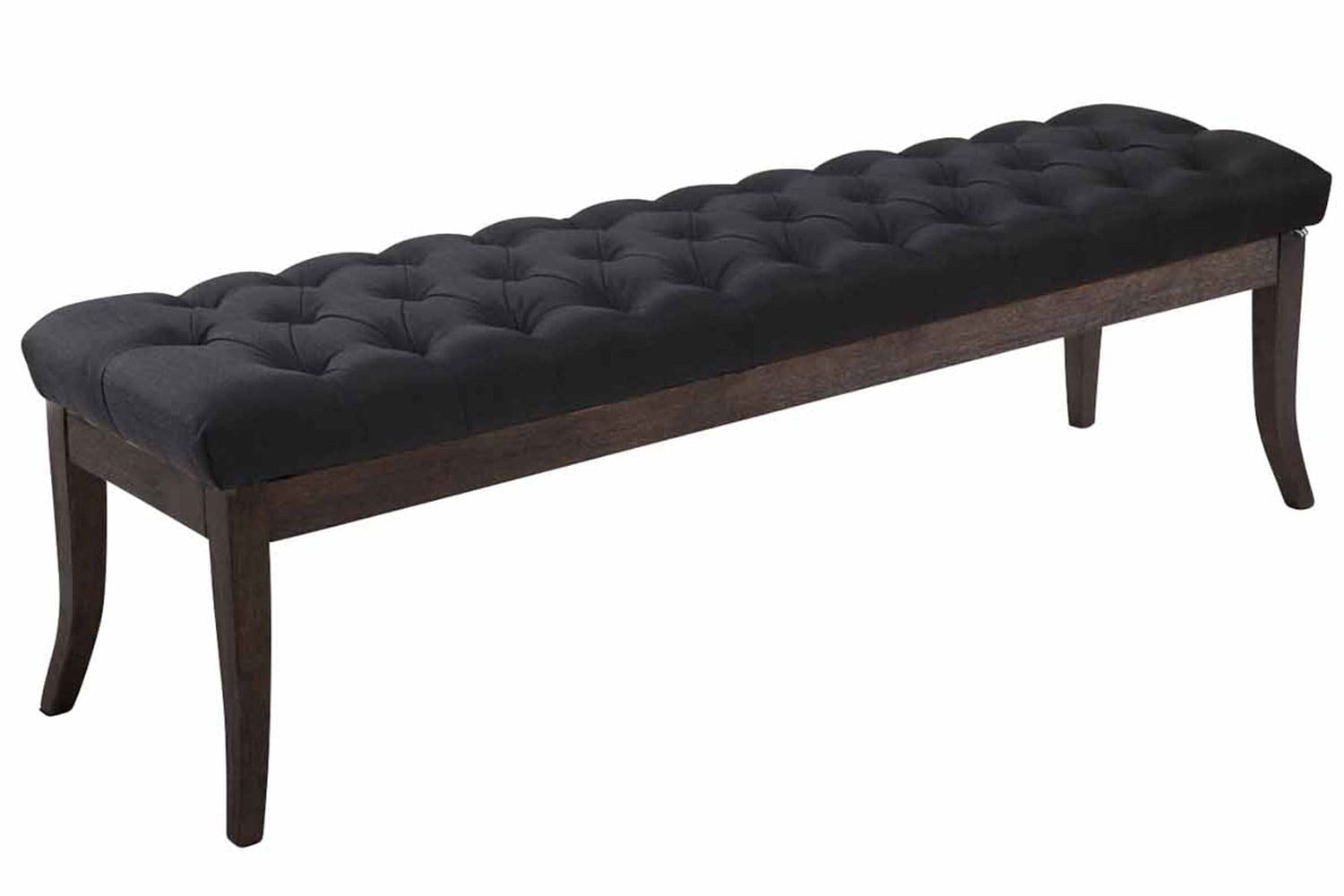 CLP Sitzbank Ramses mit hochwertiger Polsterung und Stoffbezug I Bank mit antik-dunklen Holzbeinen I Holzbank mit einer Sitzh&ouml;he von: 46 cm - Bild 1