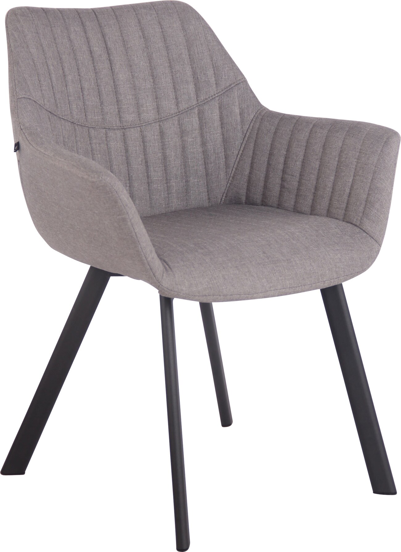 CLP Esszimmerstuhl Lancy Stoff I K&uuml;chenstuhl Sitz Gesteppt I Polsterstuhl Mit Metallgestell I Lehnstuhl I Besucherstuhl - Bild 1