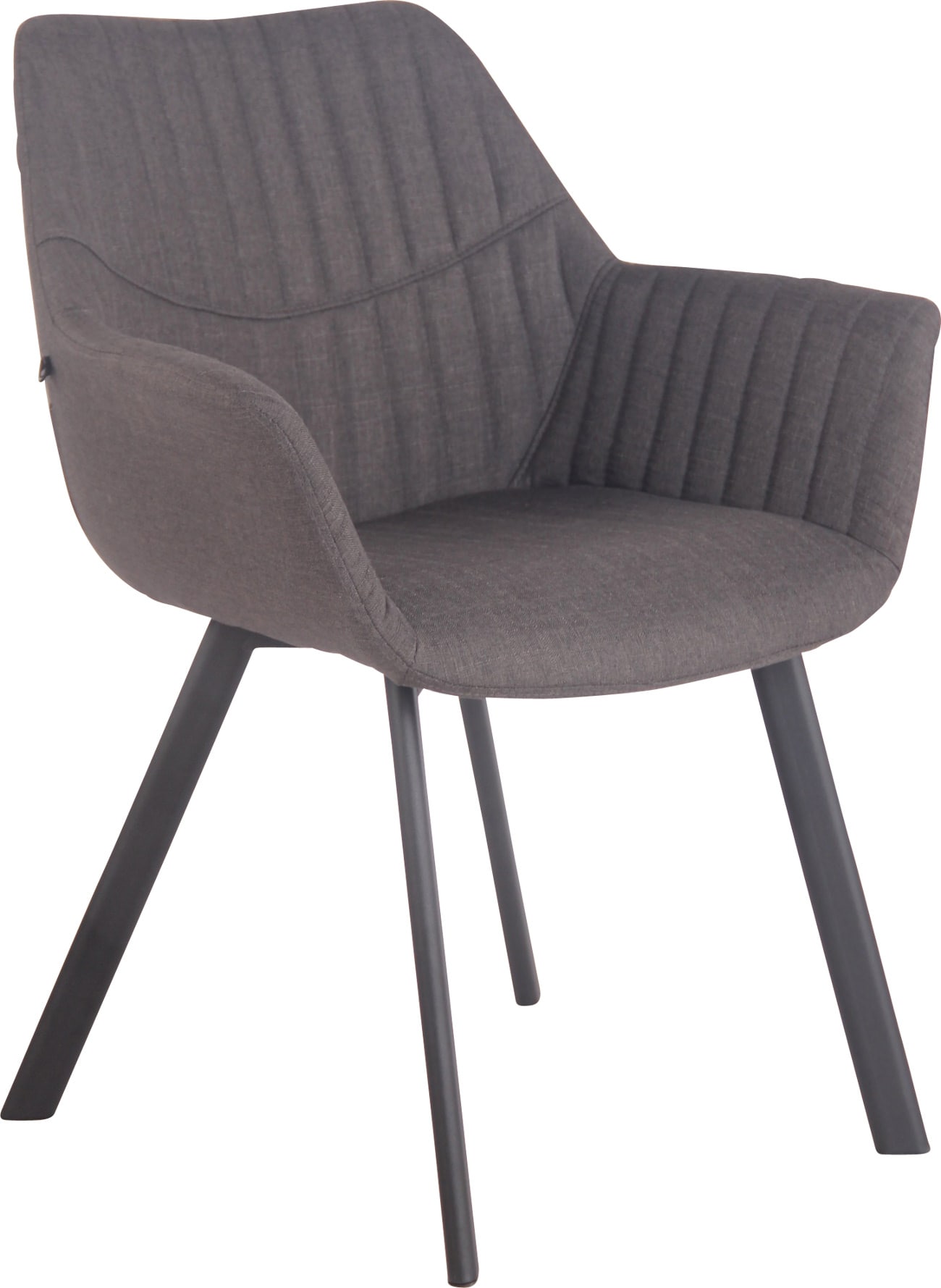 CLP Esszimmerstuhl Lancy Stoff I K&uuml;chenstuhl Sitz Gesteppt I Polsterstuhl Mit Metallgestell I Lehnstuhl I Besucherstuhl - Bild 1