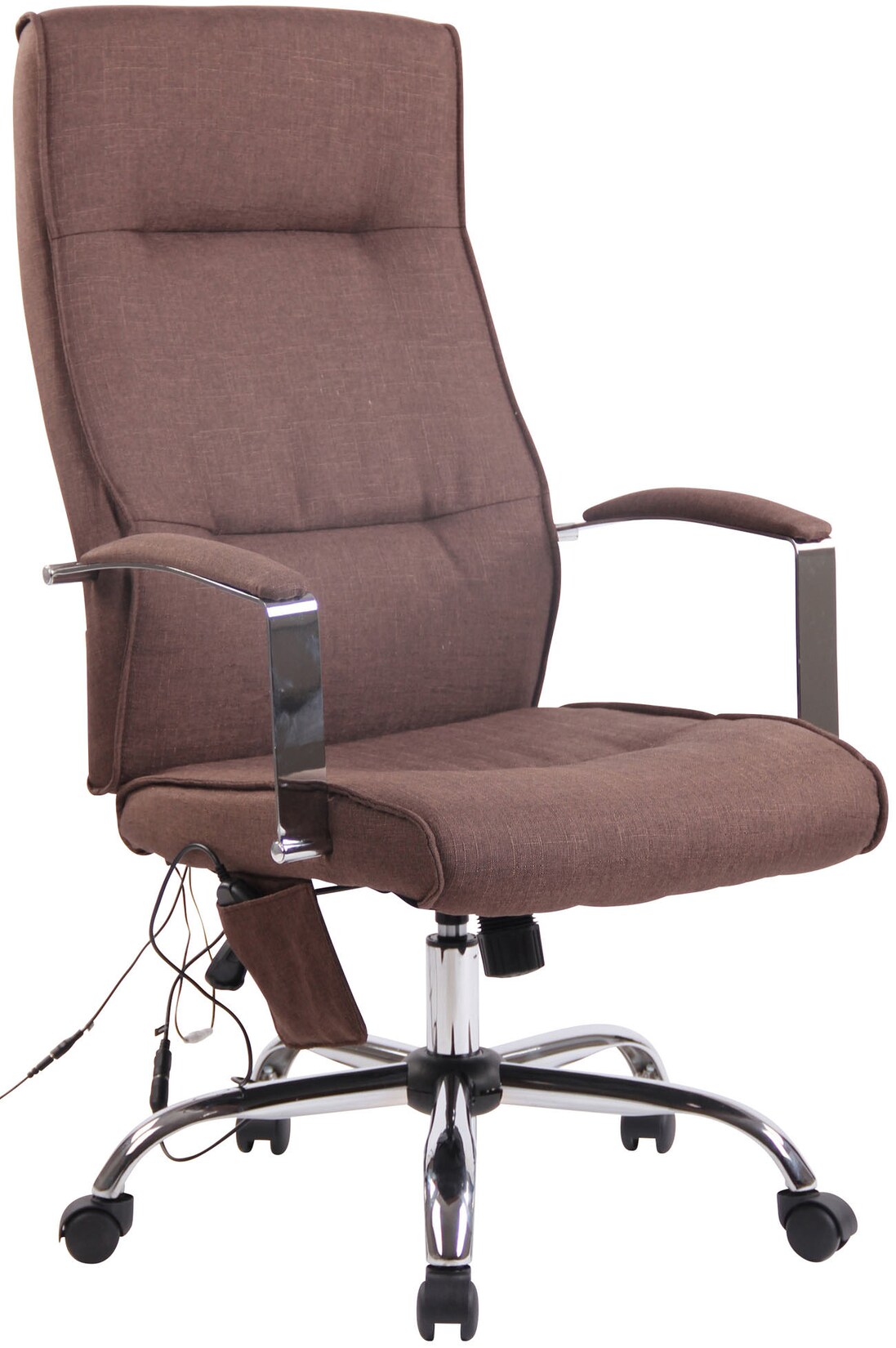 CLP Bürostuhl Portland Stoff mit Massagefunktion Farbe: braun, Material: Stoff