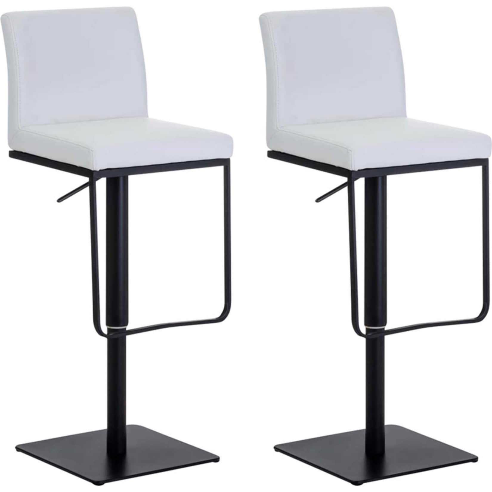 CLP 2er Set Barhocker Panama Mit Kunstlederbezug I H&ouml;henverstellbarer Barstuhl I Thekenhocker Mit Lehne Und Fu&szlig;st&uuml;tze - Bild 1