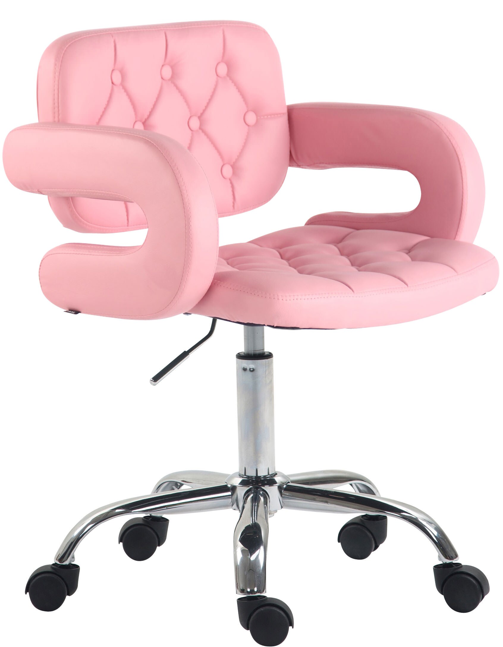 CLP Arbeitshocker Dublin Kunstleder-Bezug I H&ouml;henverstellbarer Drehstuhl - Bild 1