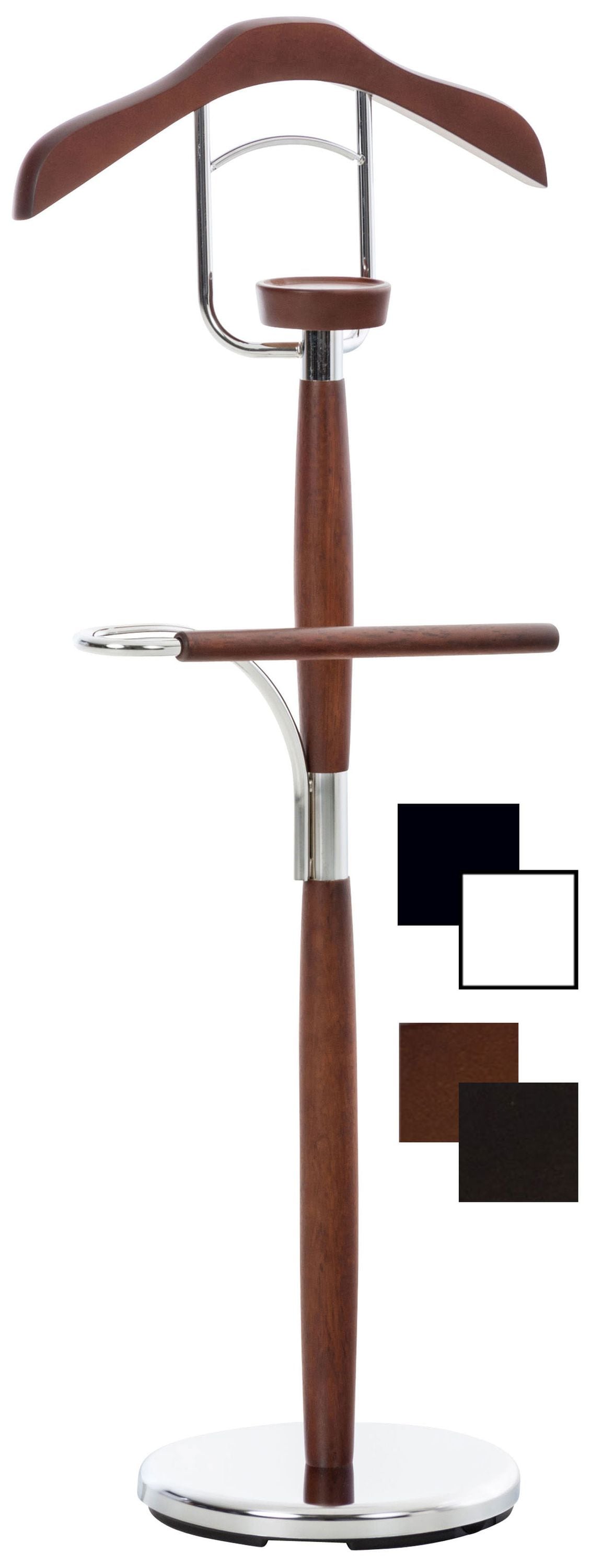 CLP Herrendiener Cardiff Mit Hosenstange Und Kleiderb&uuml;gel I Unisex Kleiderbutler Metall & Holz I Stummer Diener In 4 Farben Erh&auml;ltlich - Bild 1