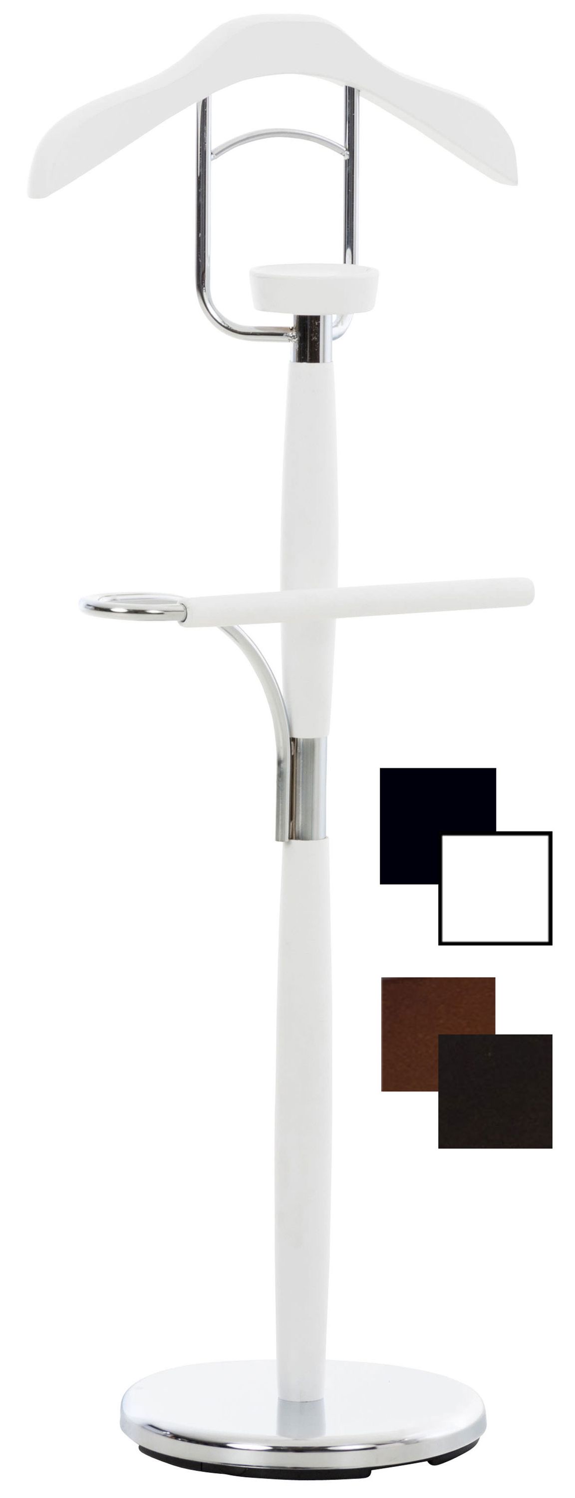 CLP Herrendiener Cardiff Mit Hosenstange Und Kleiderb&uuml;gel I Unisex Kleiderbutler Metall & Holz I Stummer Diener In 4 Farben Erh&auml;ltlich - Bild 1