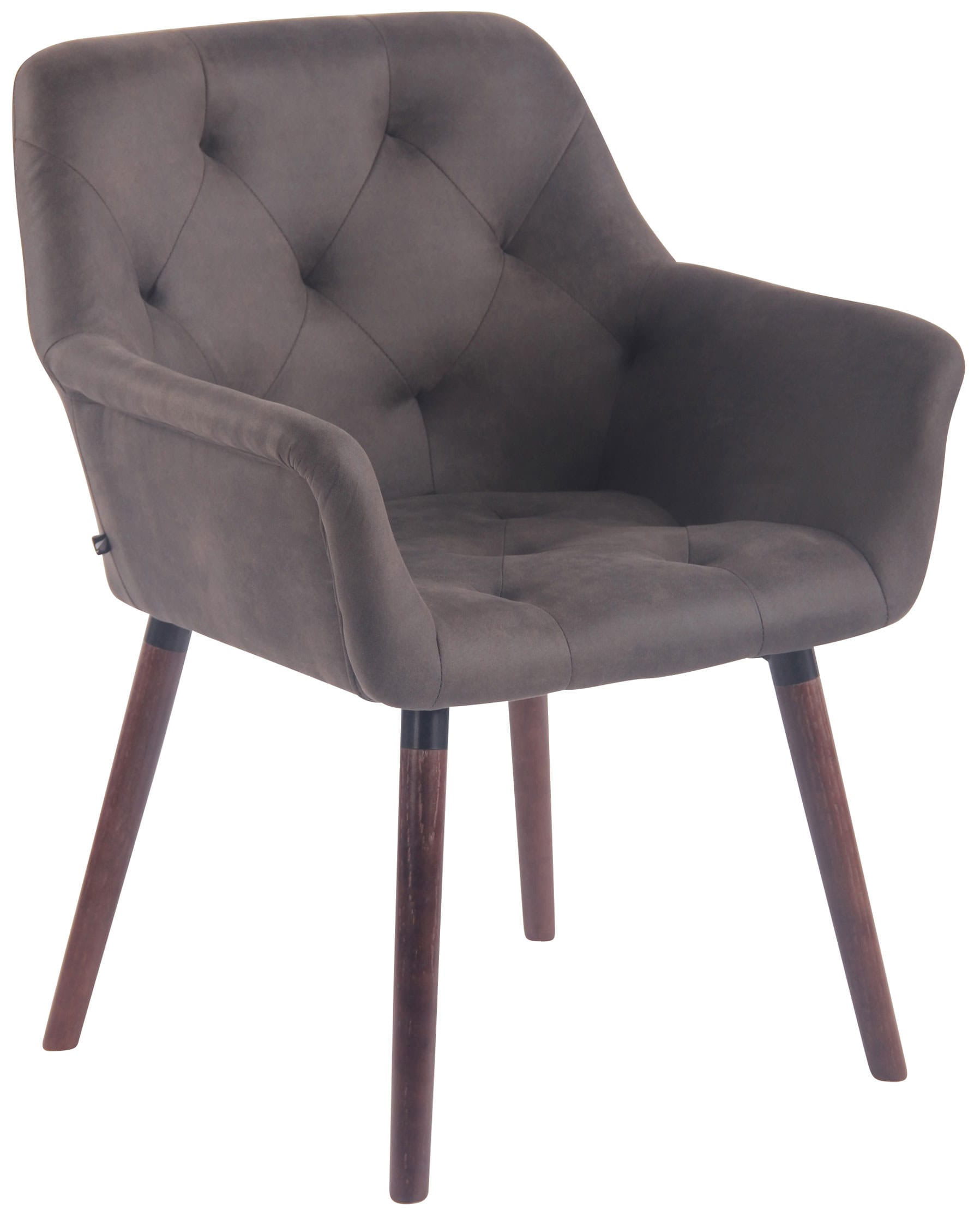 CLP Esszimmerstuhl Cassidy Mit Kunstlederbezug Und Gepolstertem Sitz I Retrostuhl Mit Armlehne Und Einer Sitzh&ouml;he Von 46cm - Bild 1