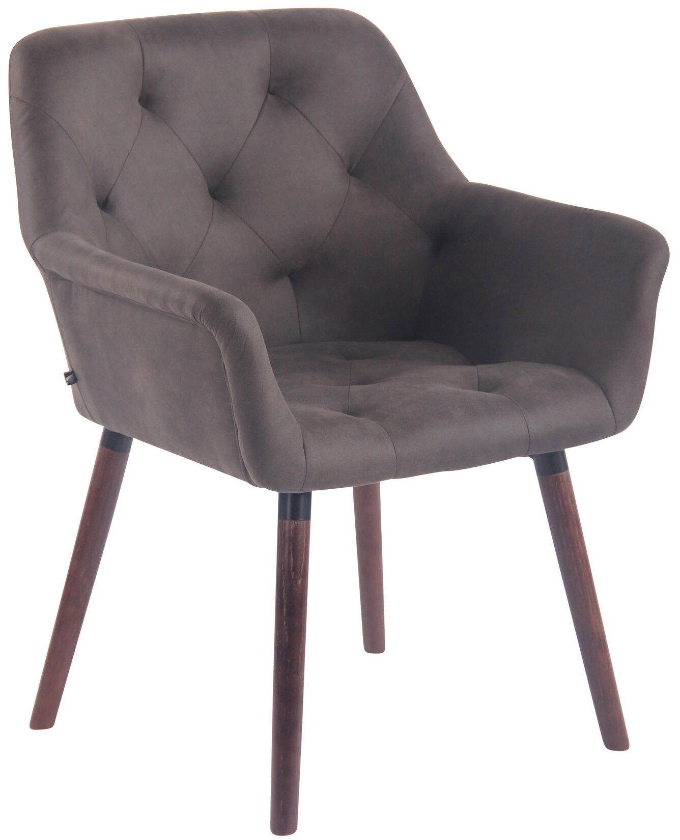 CLP Esszimmerstuhl Cassidy Mit Kunstlederbezug Und Gepolstertem Sitz I Retrostuhl Mit Armlehne Und Einer Sitzhöhe Von 46cm | 04251563474302