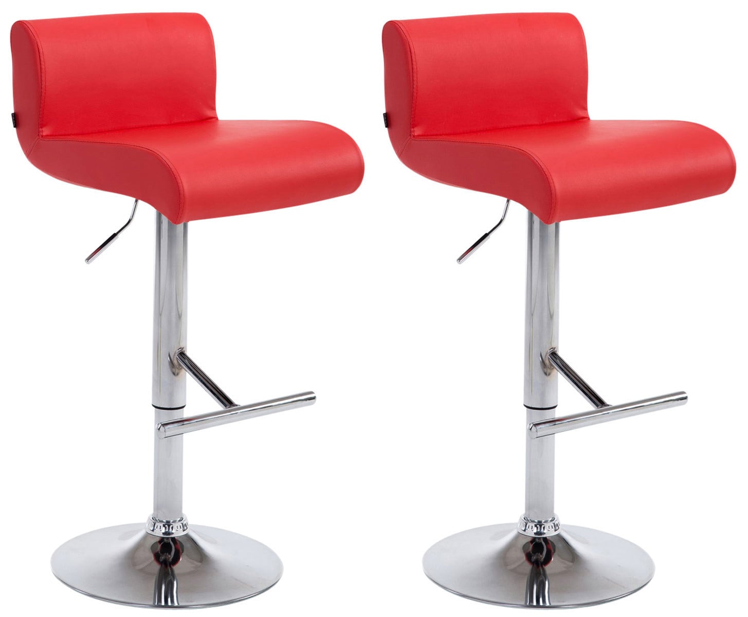 CLP 2er Set Barhocker California Mit Kunstlederbezug I H&ouml;henverstellbare Drehbare Thekenhocker - Bild 1