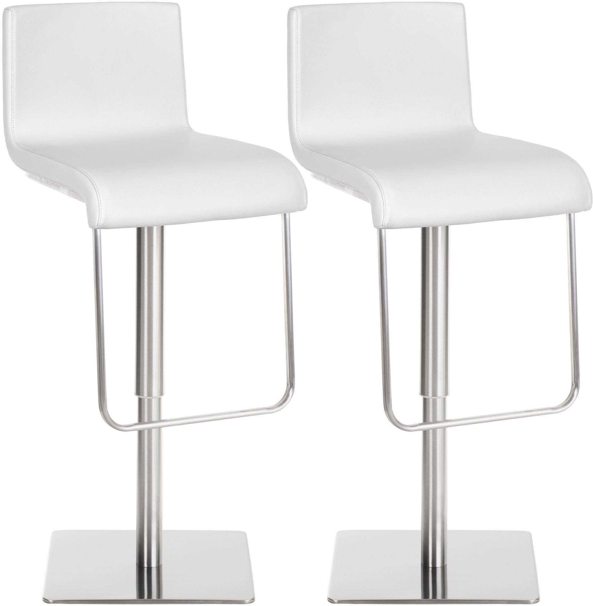 CLP 2er Set Barhocker mit Lehne Limon, Barst&uuml;hle mit Kunstlederbez&uuml;gen h&ouml;henverstellbar drehbar, Tresenst&uuml;hle bis 240 kg belastbar - Bild 1