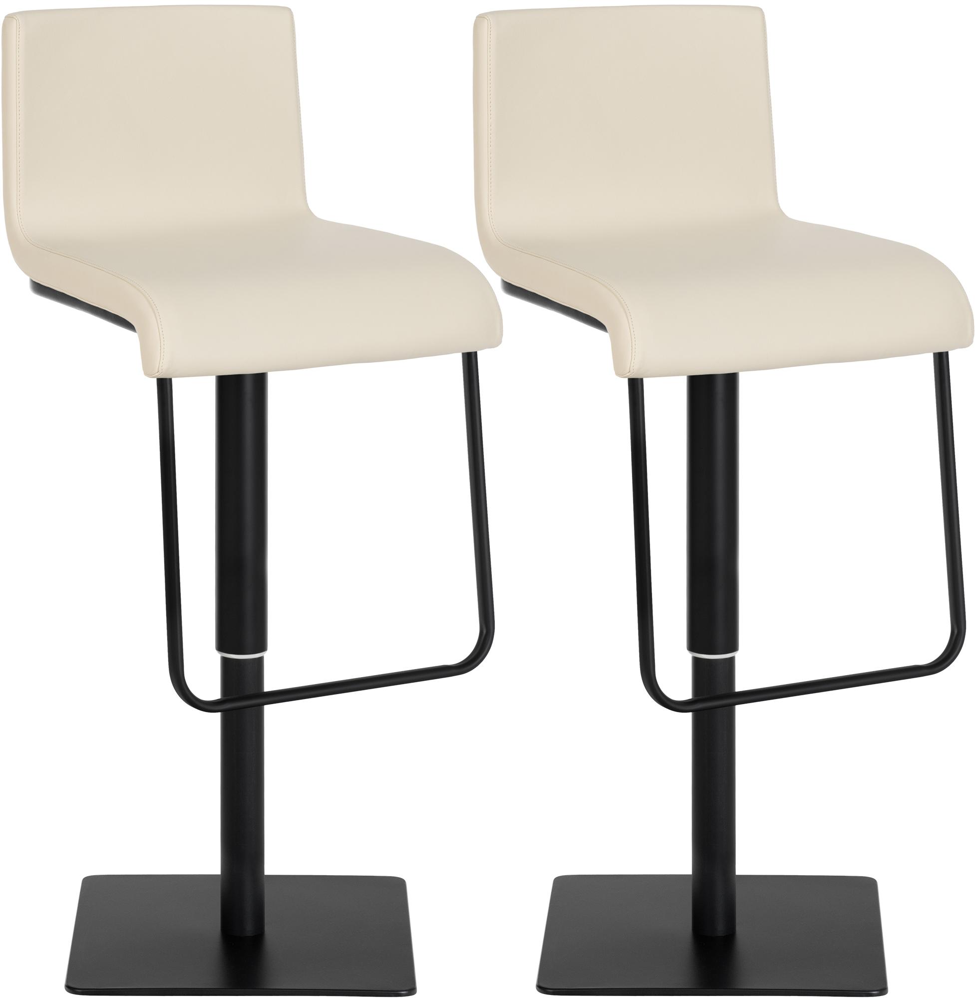 CLP 2er Set Barhocker mit Lehne Limon, Barst&uuml;hle mit Kunstlederbez&uuml;gen h&ouml;henverstellbar drehbar, Tresenst&uuml;hle bis 240 kg belastbar - Bild 1