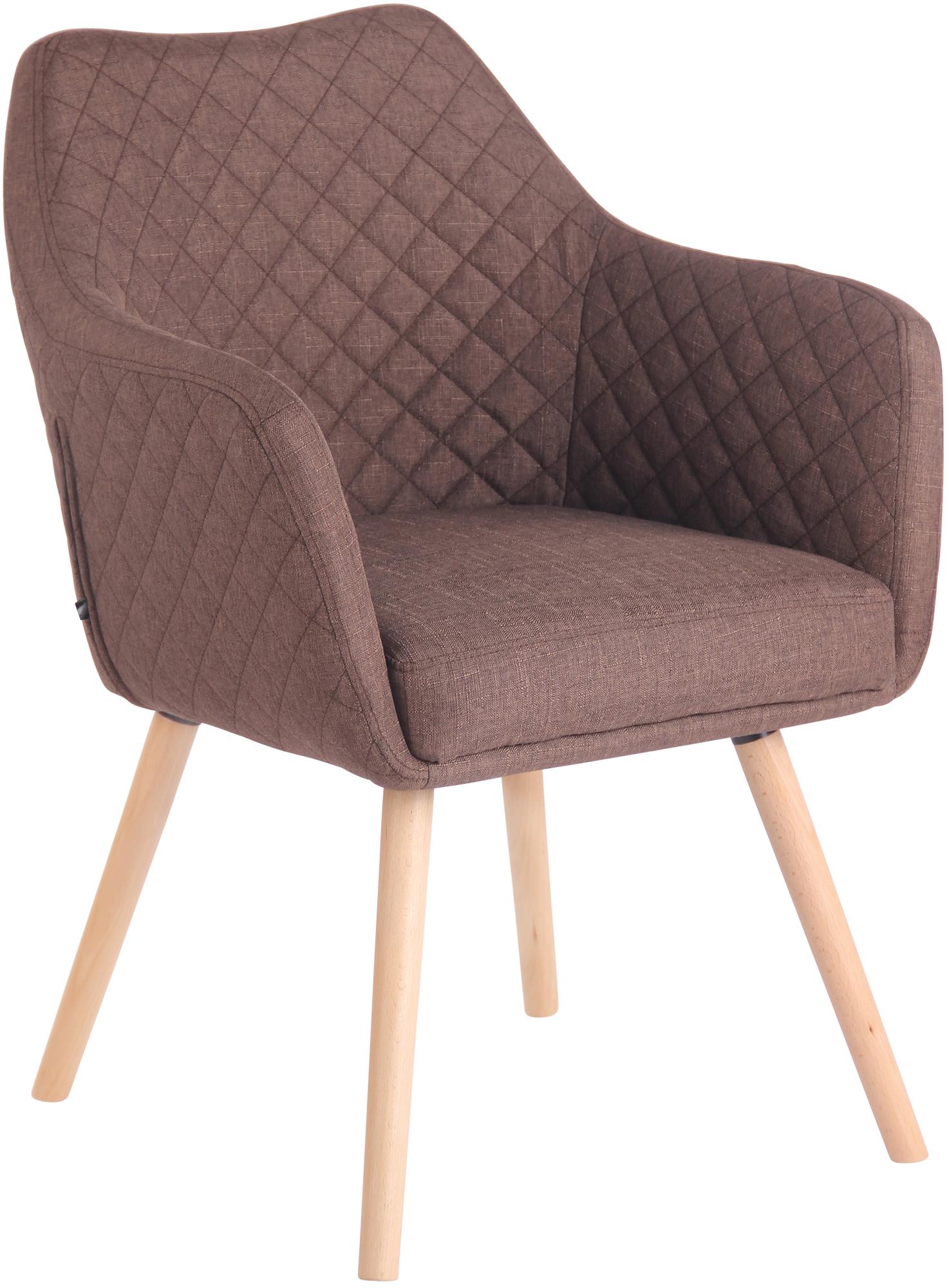 CLP Esszimmerstuhl mit Armlehne Gent, Sessel mit Holzgestell, moderner K&uuml;chenstuhl mit gepolsterter Sitzfl&auml;che und Bodenschonern, bis 120 kg - Bild 1