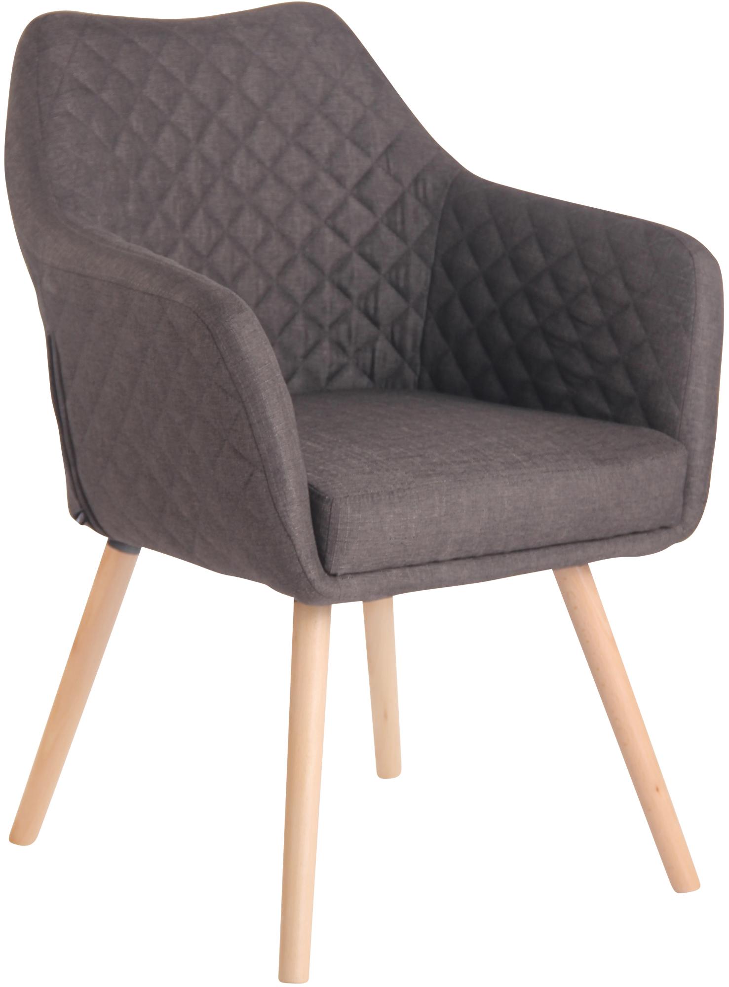 CLP Esszimmerstuhl mit Armlehne Gent, Sessel mit Holzgestell, moderner K&uuml;chenstuhl mit gepolsterter Sitzfl&auml;che und Bodenschonern, bis 120 kg - Bild 1