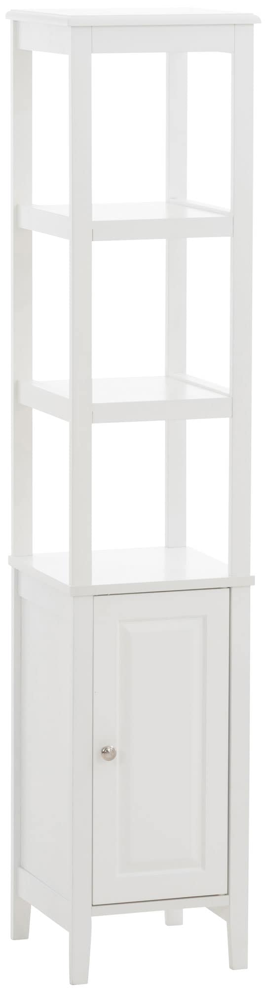 CLP Badregal Kemi Aus Holz I Kommode Im Landhaus-Stil I Standregal Mit T&uuml;r Und 3 F&auml;chern - Bild 1