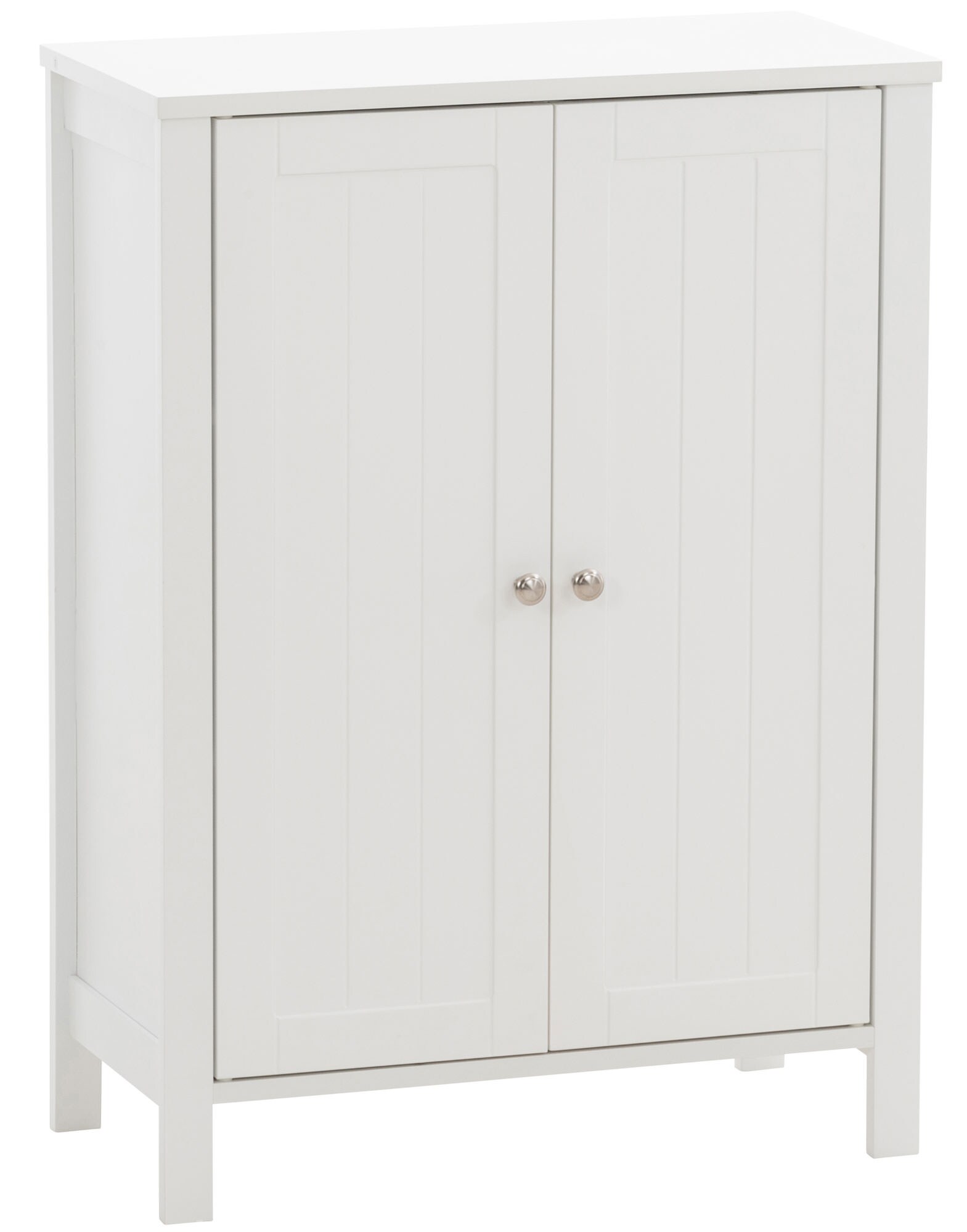 CLP Kommode Lahti Wei&szlig; I Anrichte Mit 2 Einlegeb&ouml;den Badezimmerschrank I Sideboard mit 2 Gro&szlig;en F&auml;chern Mehrzweckschrank - Bild 1