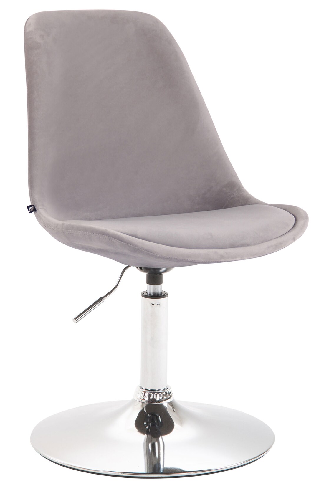 CLP Esszimmerstuhl Maverick Samt chrom Farbe: grau, Gestell Farbe: chrom