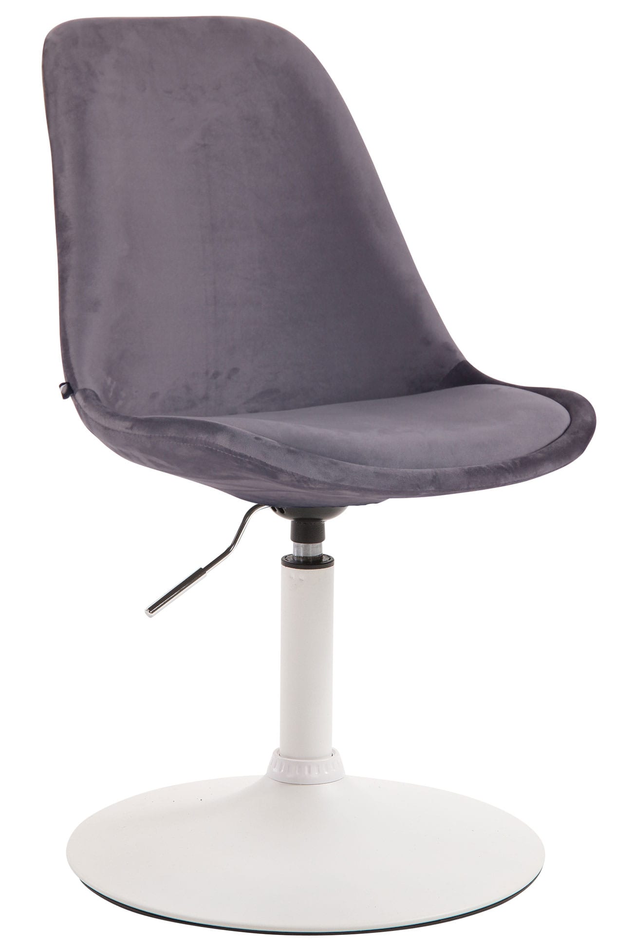 CLP Esszimmerstuhl Maverick Samt I H&ouml;henverstellbarer Lehnstuhl I Drehstuhl Mit Trompetenfu&szlig; I Sitzh&ouml;he Von Ca. 43 - 48 cm - Bild 1