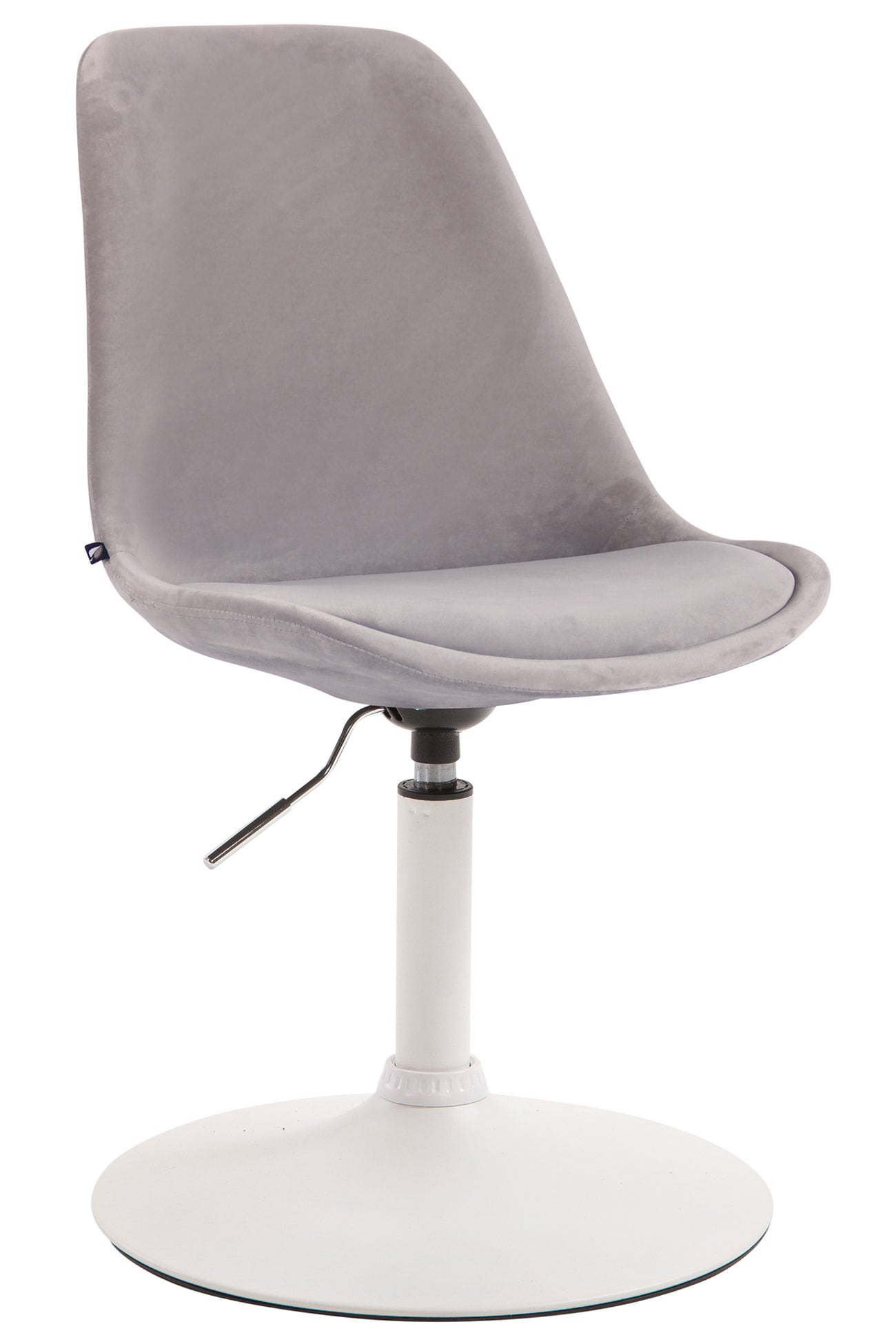 CLP Esszimmerstuhl Maverick Samt I H&ouml;henverstellbarer Lehnstuhl I Drehstuhl Mit Trompetenfu&szlig; I Sitzh&ouml;he Von Ca. 43 - 48 cm - Bild 1