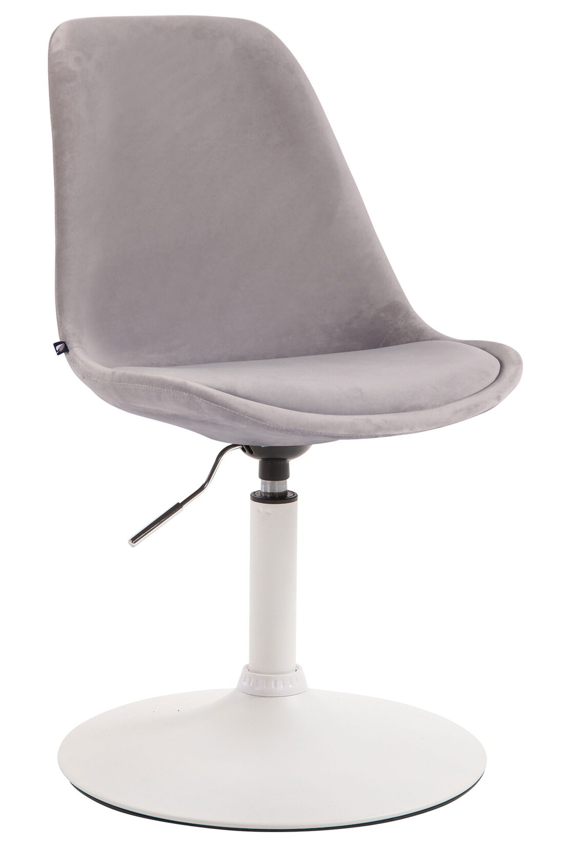 CLP Esszimmerstuhl Maverick Samt I Höhenverstellbarer Lehnstuhl I Drehstuhl Mit Trompetenfuß I Sitzhöhe Von Ca. 43 – 48 cm | 04251756408923