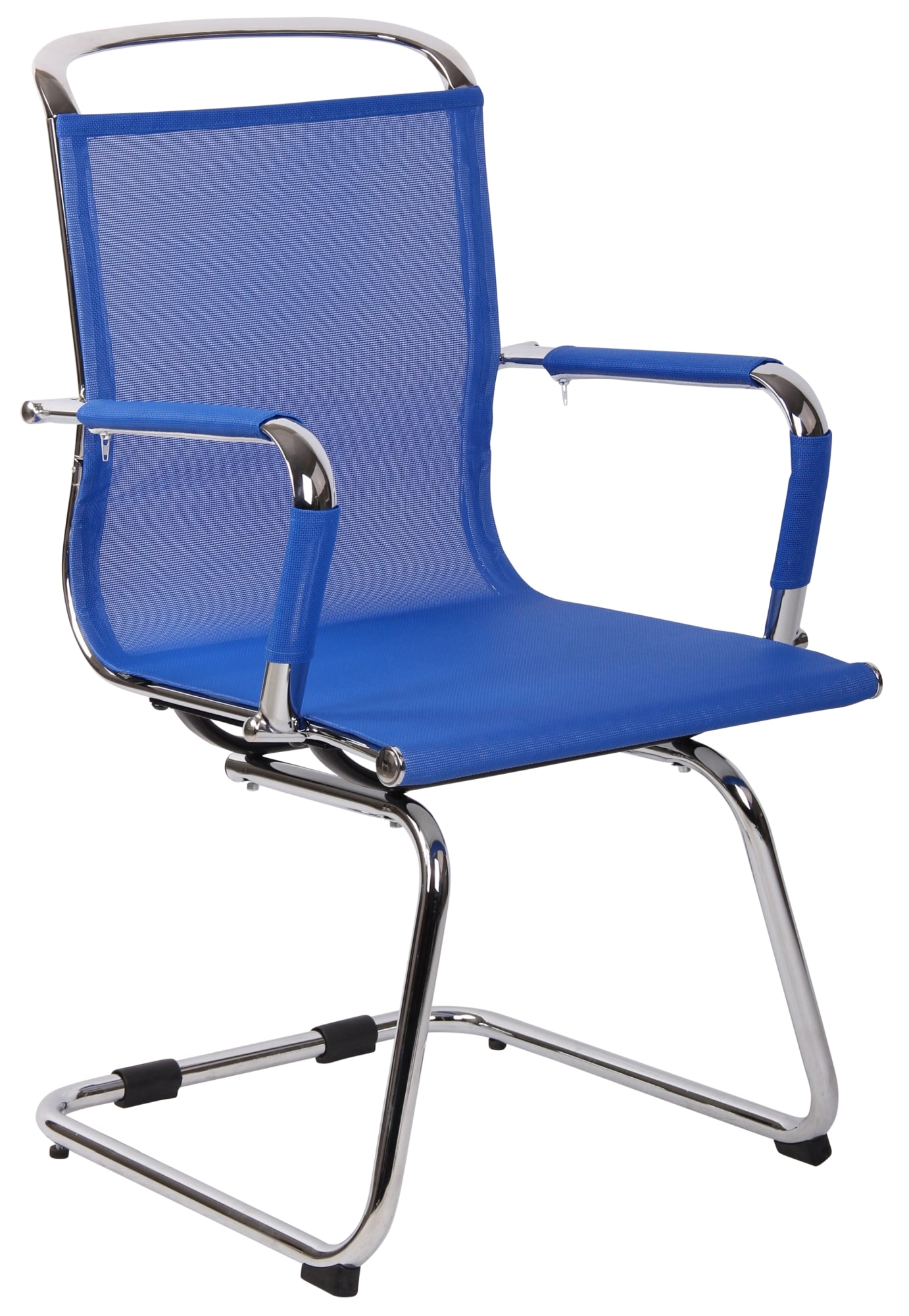 CLP Besucherstuhl Barnet Mesh I Mit Armlehne Und Chrom-Gestell I Atmungsaktiver Netz-Bezug - Bild 1