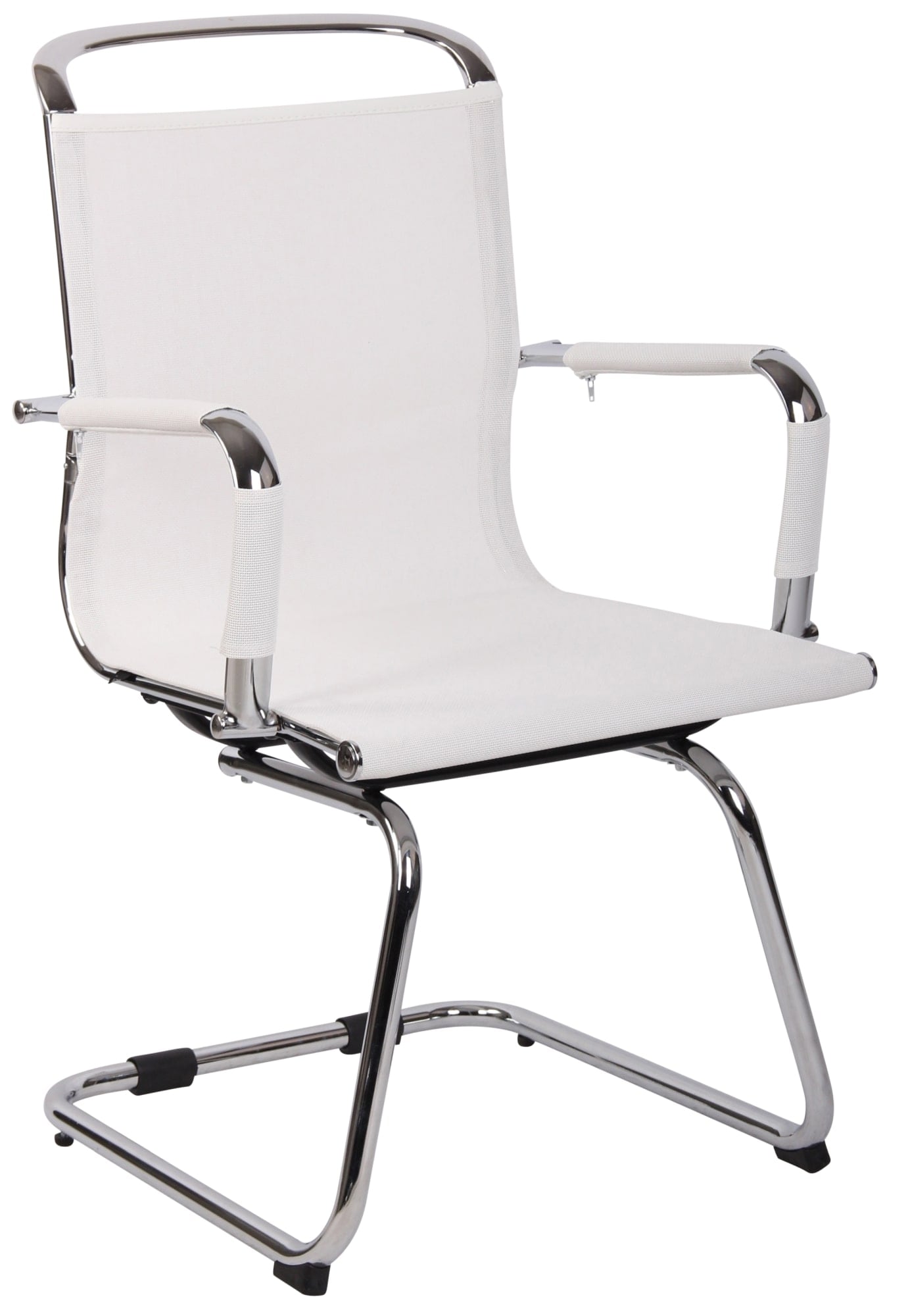 CLP Besucherstuhl Barnet Mesh I Mit Armlehne Und Chrom-Gestell I Atmungsaktiver Netz-Bezug - Bild 1