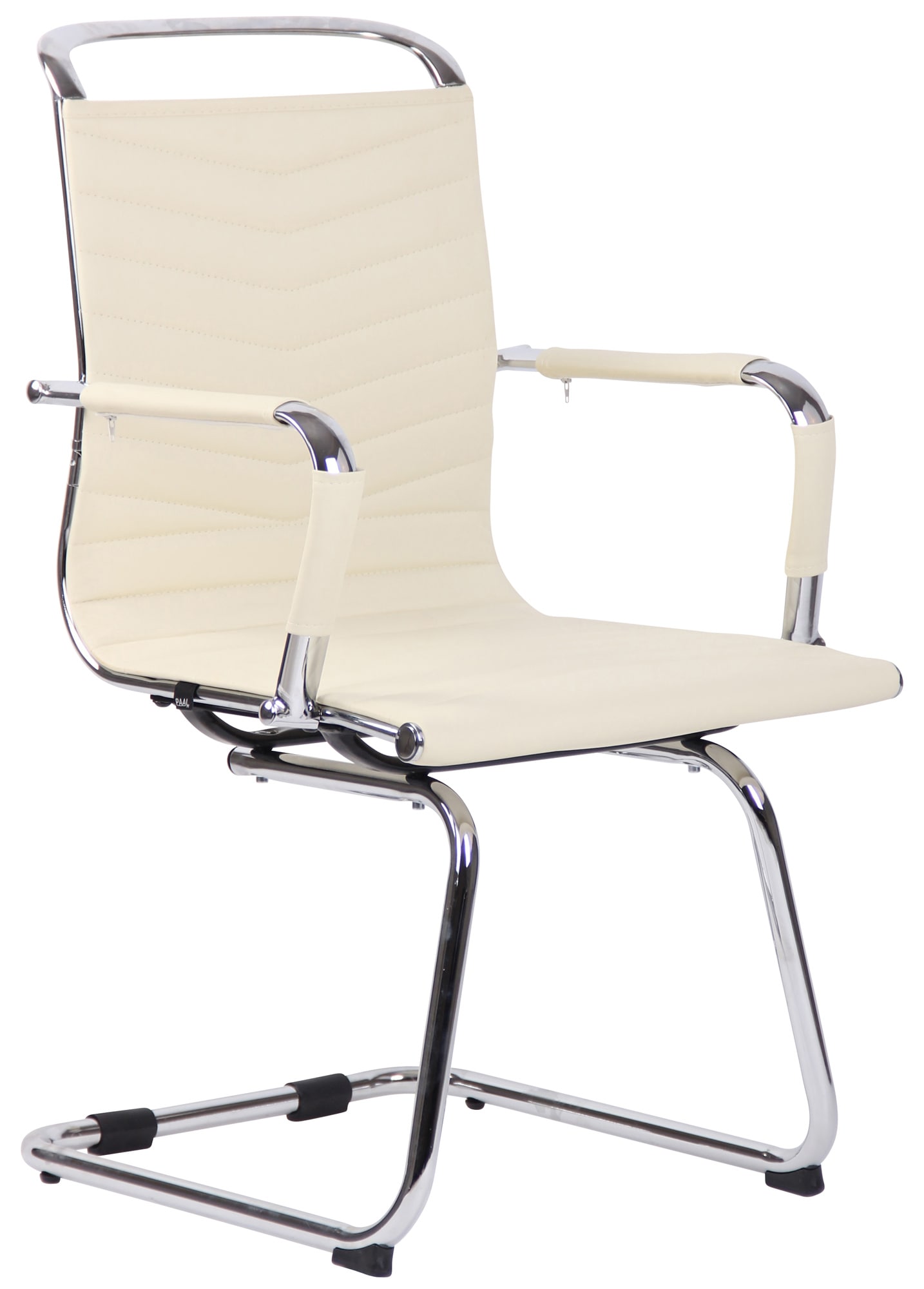 CLP Besucherstuhl Burnley Mit Armlehne I Kunstleder- Oder Echtlederbezug I Freischwinger mit Bodenschonern - Bild 1