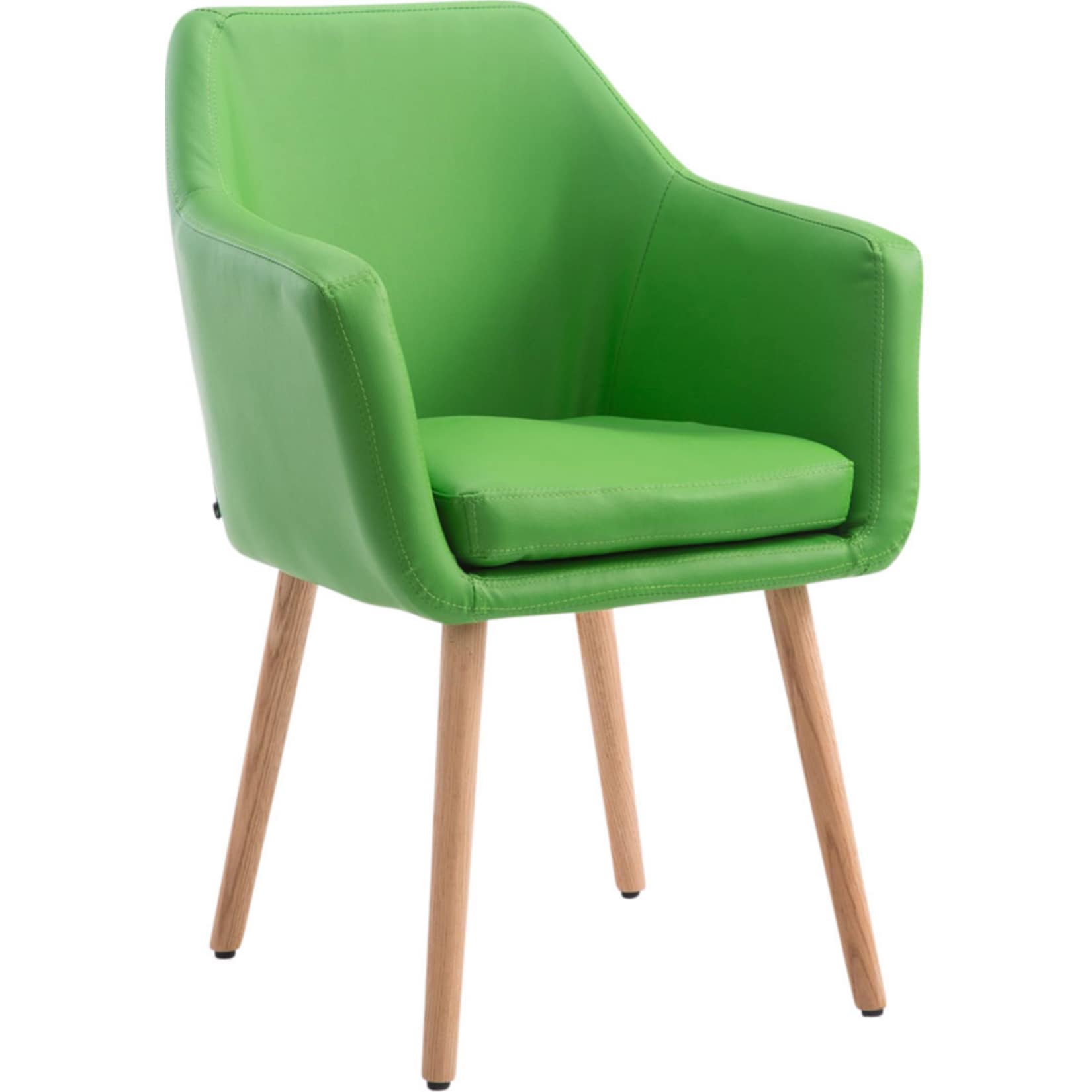 CLP Esszimmerstuhl Utrecht Mit Kunstlederbezug I Polsterstuhl Mit Robustem Holzgestell I Retrostuhl mit Bodenschonern I Verschiedene Farben - Bild 1