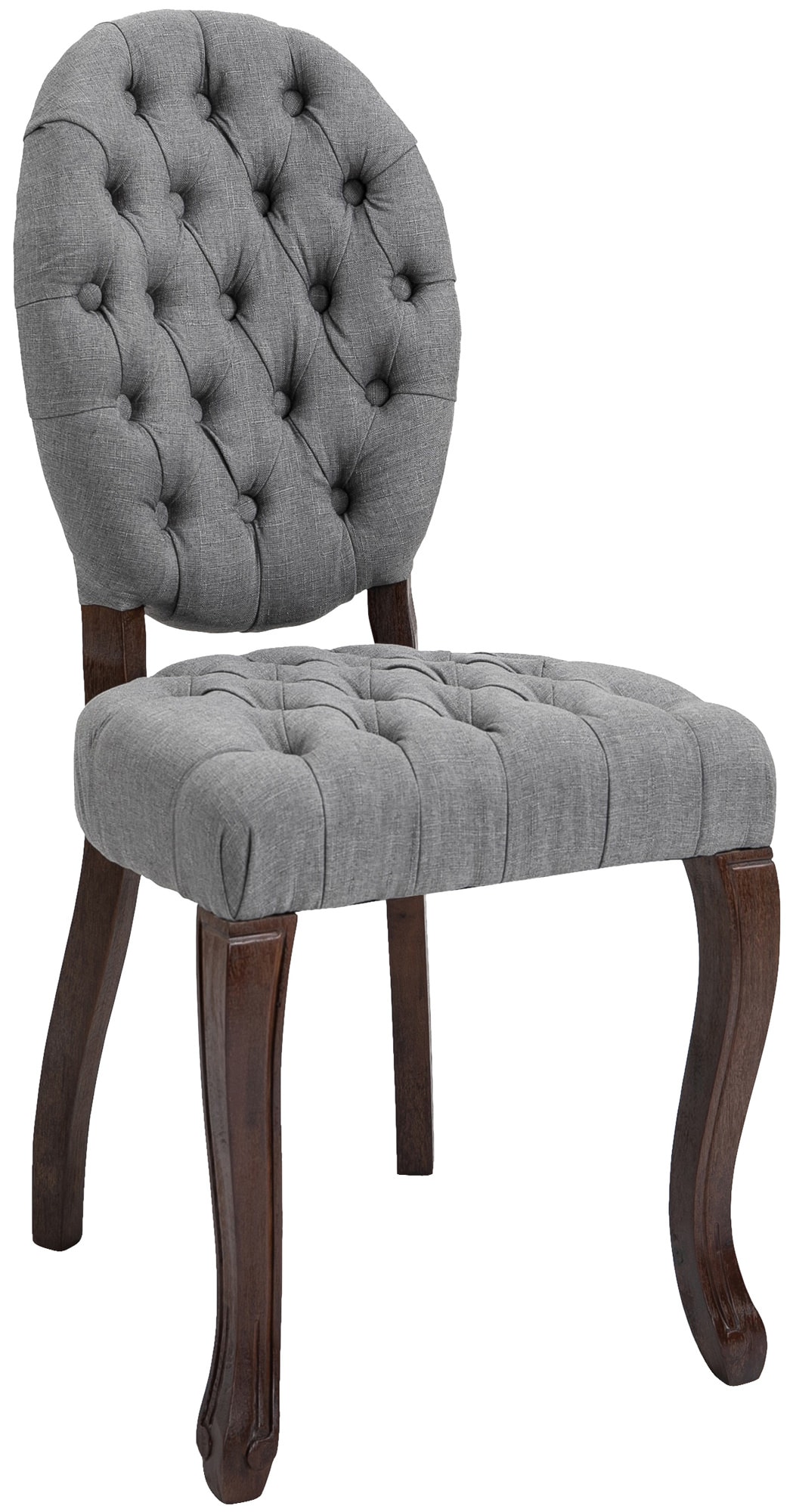 CLP Esszimmerstuhl Temara Stoff antik Farbe:grau;Gestell Farbe:antik - Bild 1