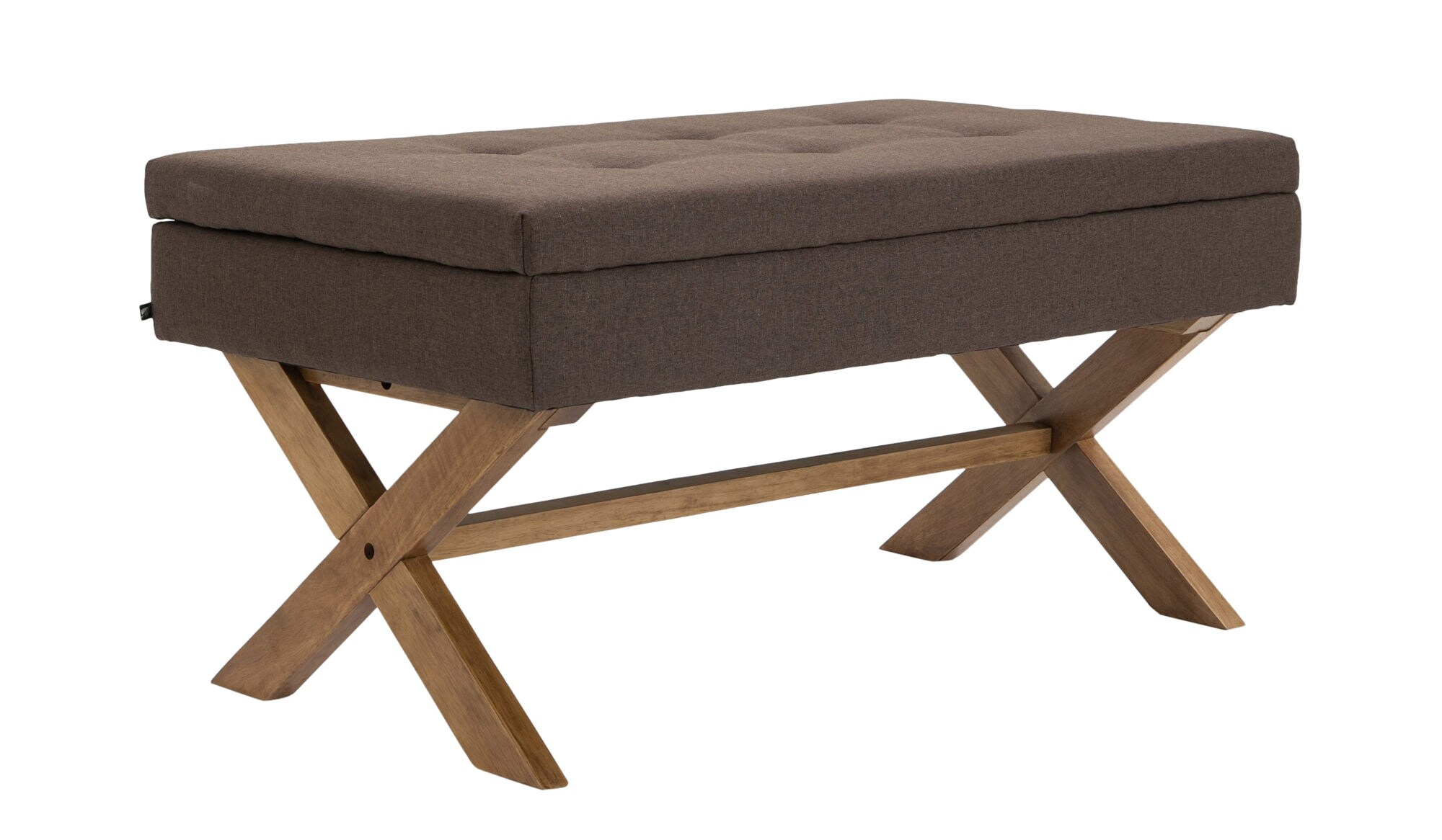 CLP Sitzbank Namaro Stoff I Polsterbank Mit Stauraum I Gesteppte Truhenbank Mit Zierkn&ouml;pfen - Bild 1