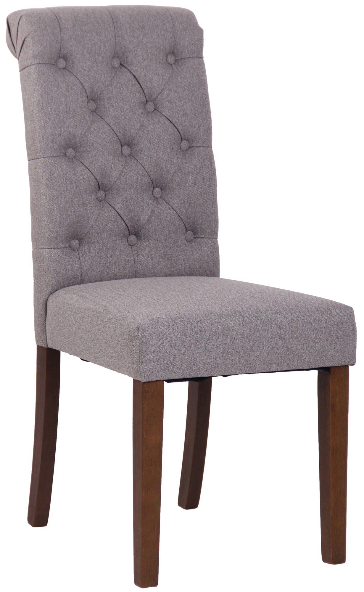 CLP Esszimmerstuhl Lisburn I Samt I Stoff I Polsterstuhl Gesteppt Chesterfield Design - Bild 1