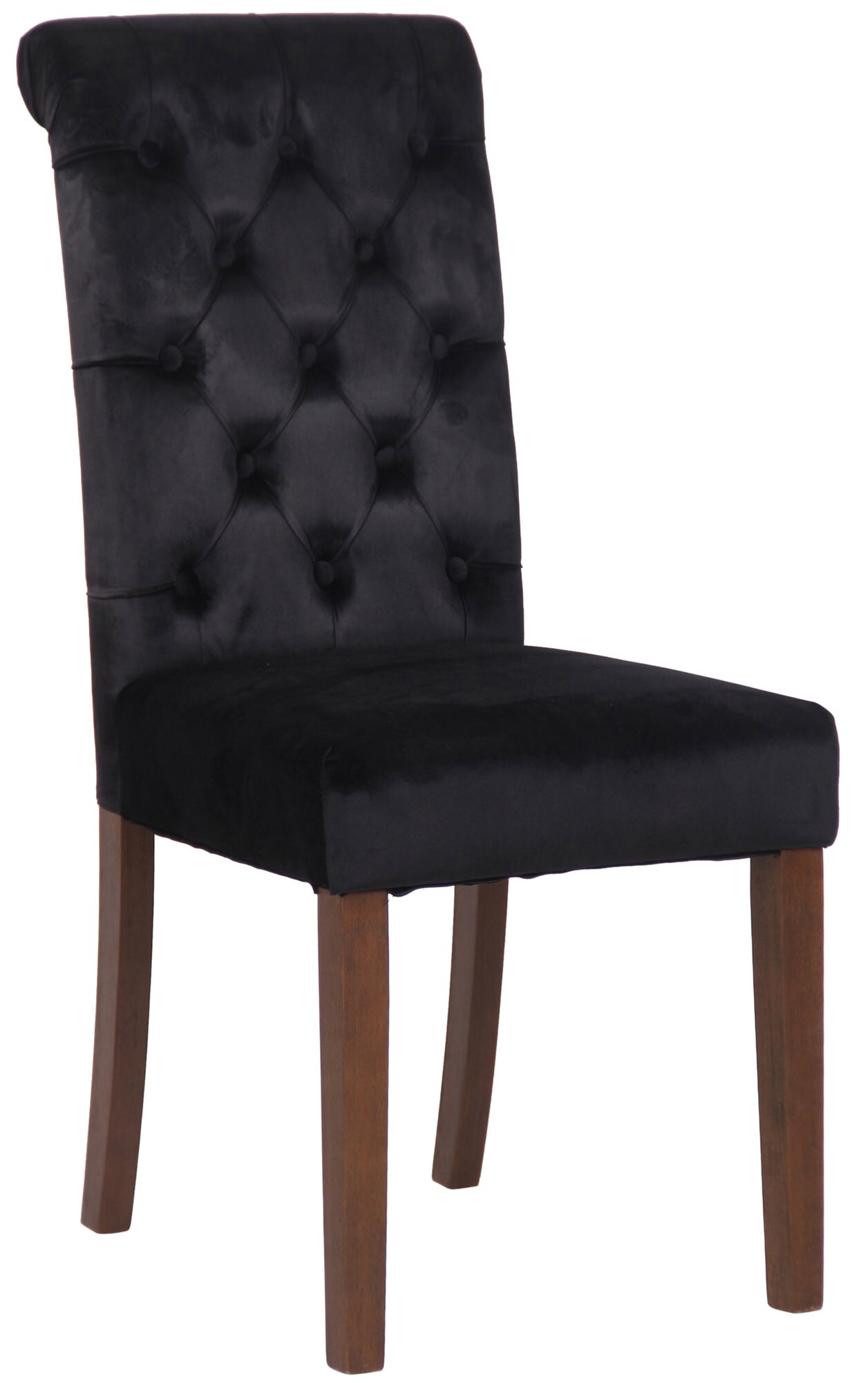 CLP Esszimmerstuhl Lisburn I Samt I Stoff I Polsterstuhl Gesteppt Chesterfield Design - Bild 1