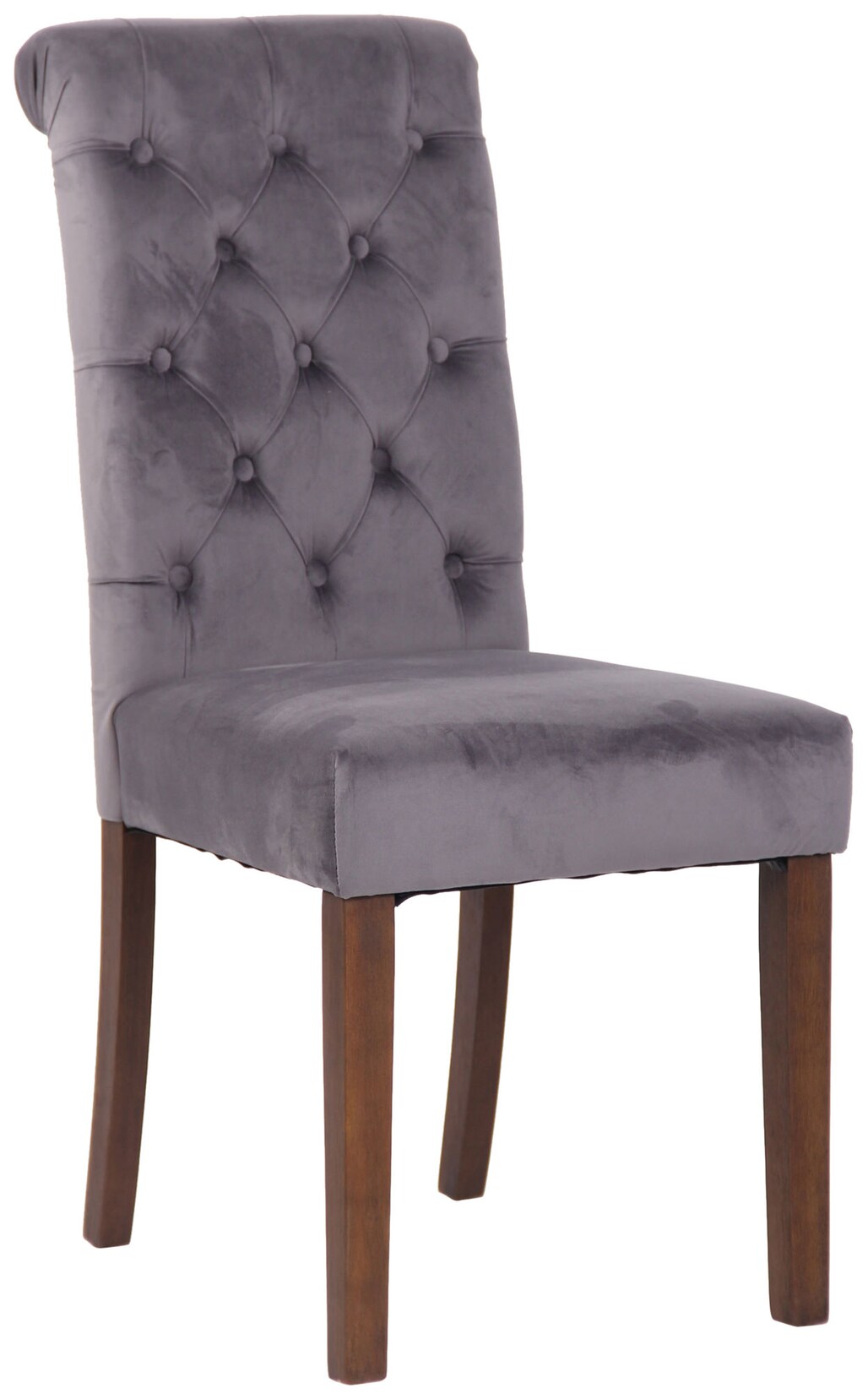 CLP Esszimmerstuhl Lisburn I Samt I Stoff I Polsterstuhl Gesteppt Chesterfield Design | 04251756420529