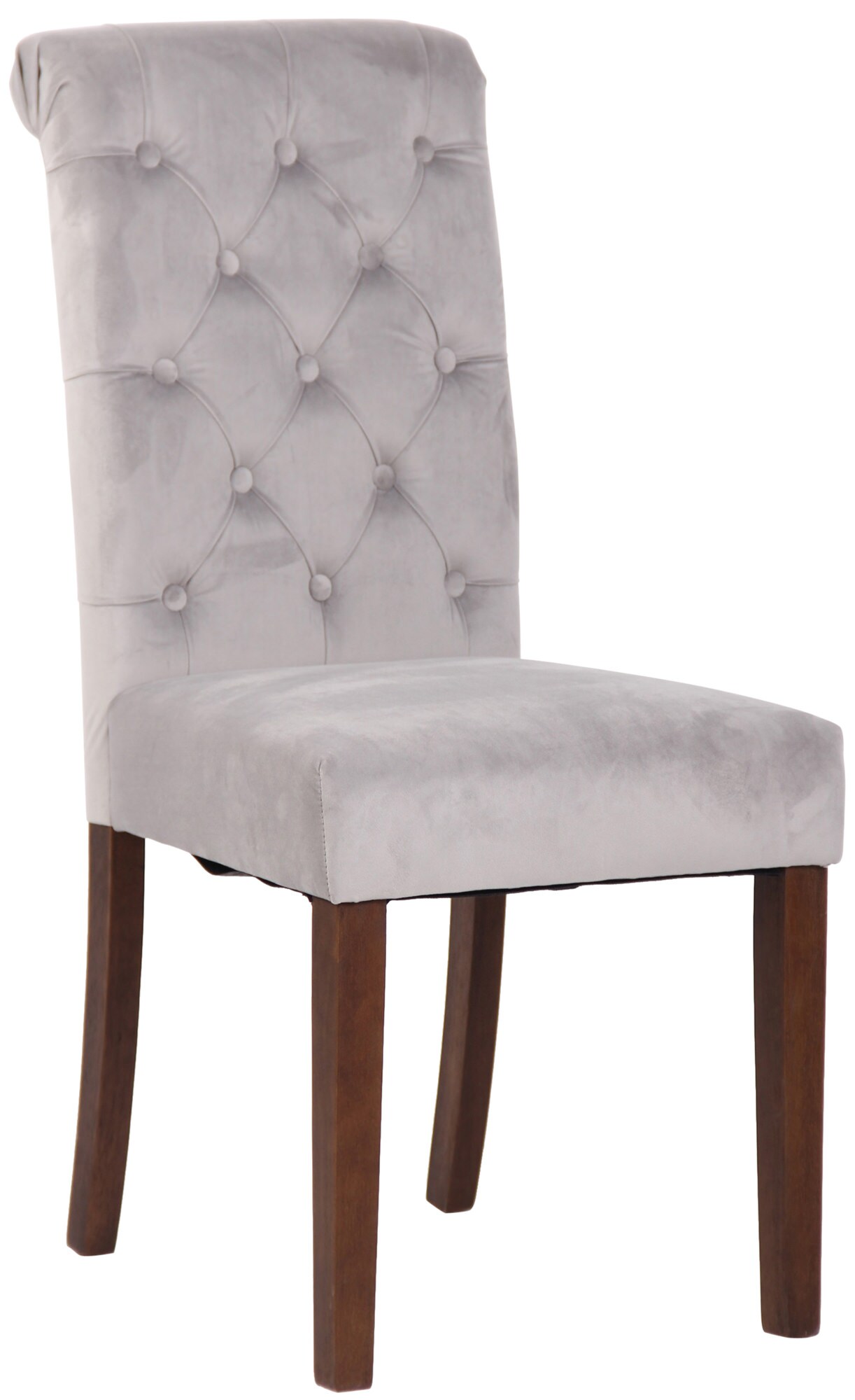 CLP Esszimmerstuhl Lisburn I Samt I Stoff I Polsterstuhl Gesteppt Chesterfield Design - Bild 1