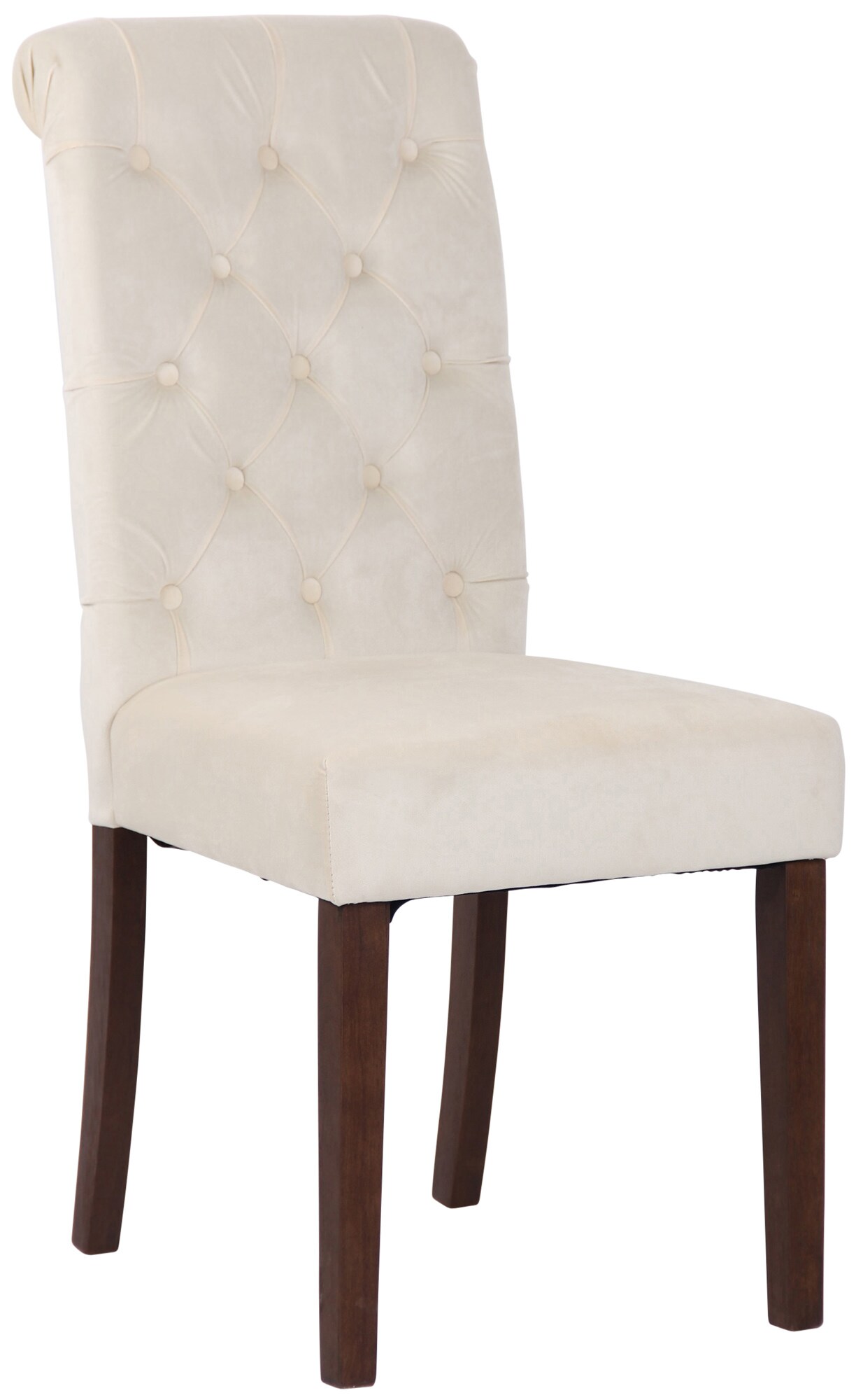 CLP Esszimmerstuhl Lisburn I Samt I Stoff I Polsterstuhl Gesteppt Chesterfield Design - Bild 1