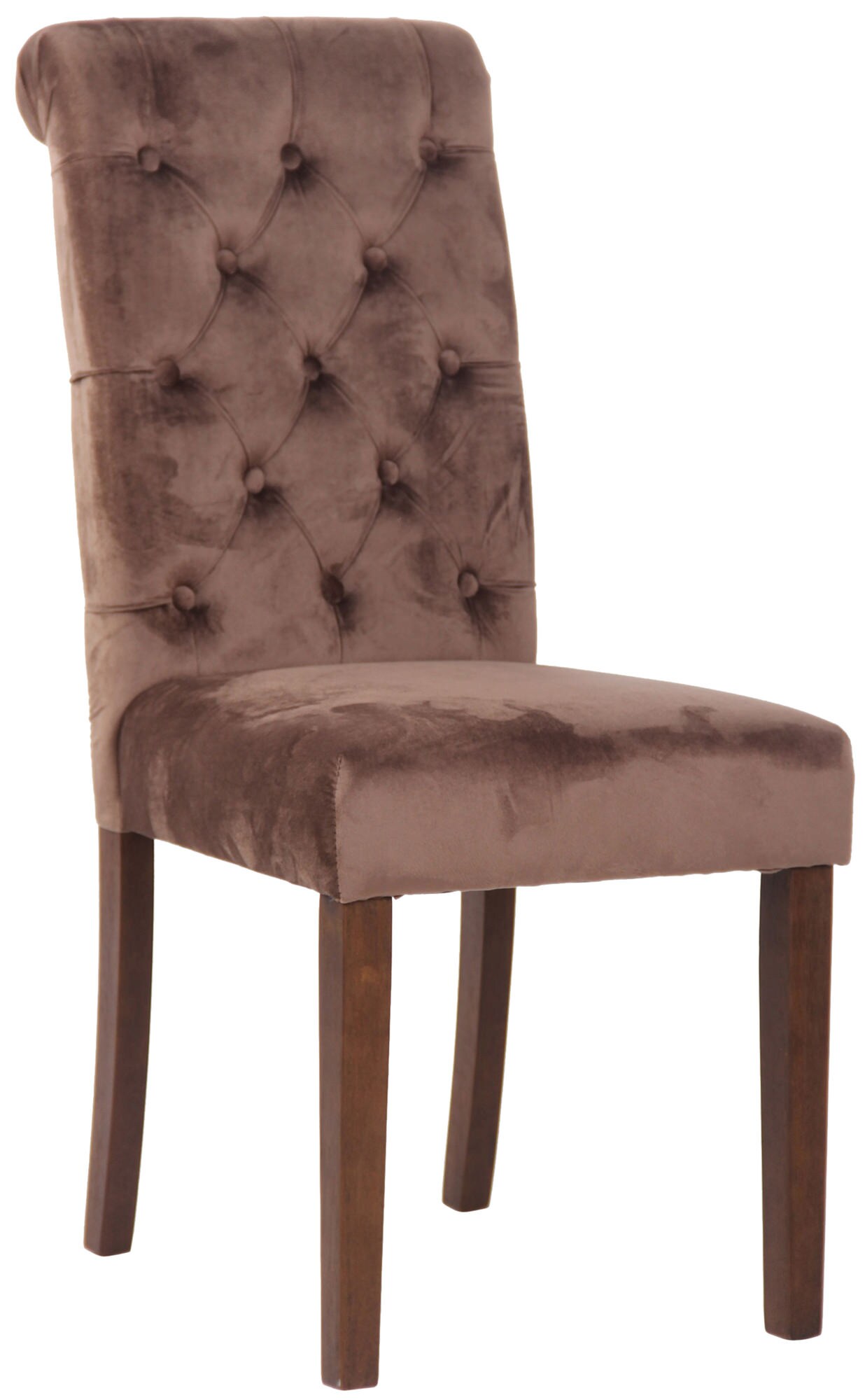 CLP Esszimmerstuhl Lisburn I Samt I Stoff I Polsterstuhl Gesteppt Chesterfield Design - Bild 1