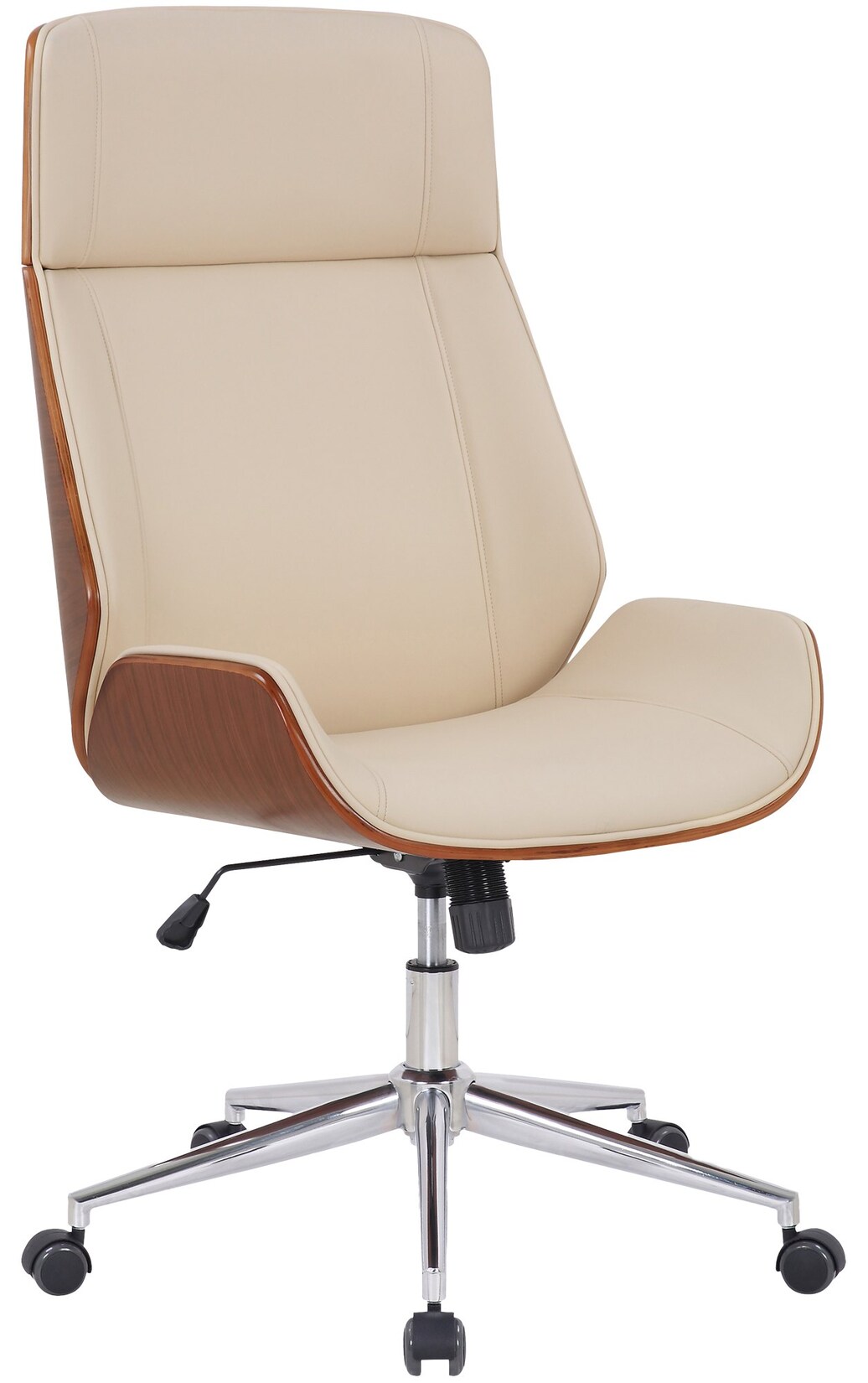 CLP Bürostuhl ergonomisch mit Armlehne Varel, Schreibtischstuhl mit modern drehbar und höhenverstellbar Gestell, Rückenlehne kippbar