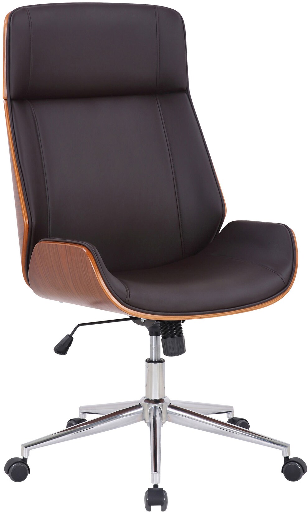 CLP Bürostuhl ergonomisch mit Armlehne Varel, Schreibtischstuhl mit modern drehbar und höhenverstellbar Gestell, Rückenlehne kippbar