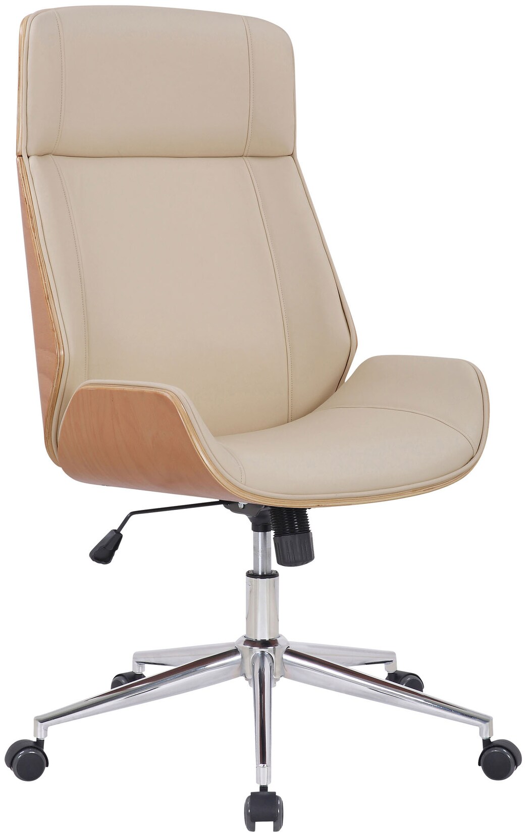 CLP Bürostuhl ergonomisch mit Armlehne Varel, Schreibtischstuhl mit modern drehbar und höhenverstellbar Gestell, Rückenlehne kippbar
