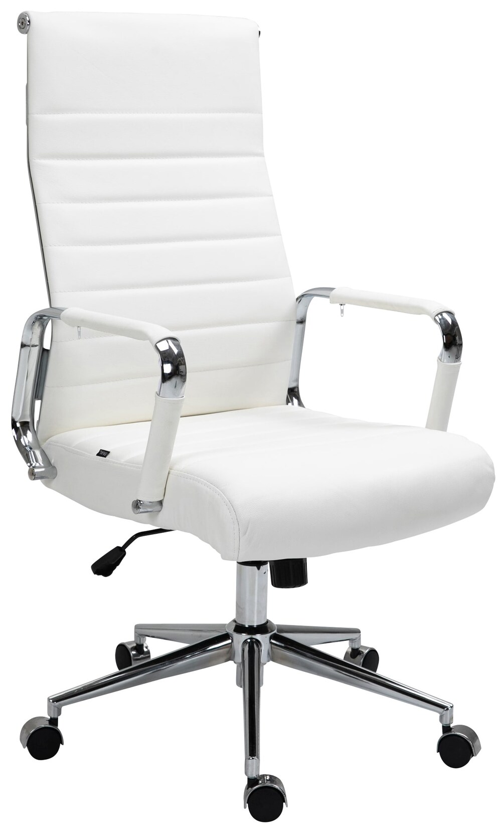 CLP Bürostuhl ergonomisch Kolumbus Echtleder, Schreibtischstuhl höhenverstellbar stufenlos, Drehstuhl mit Rollen bis 150 kg belastbar