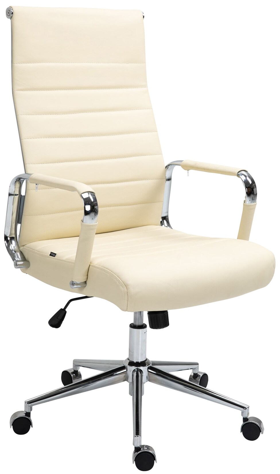 CLP Bürostuhl ergonomisch Kolumbus Echtleder, Schreibtischstuhl höhenverstellbar stufenlos, Drehstuhl mit Rollen bis 150 kg belastbar